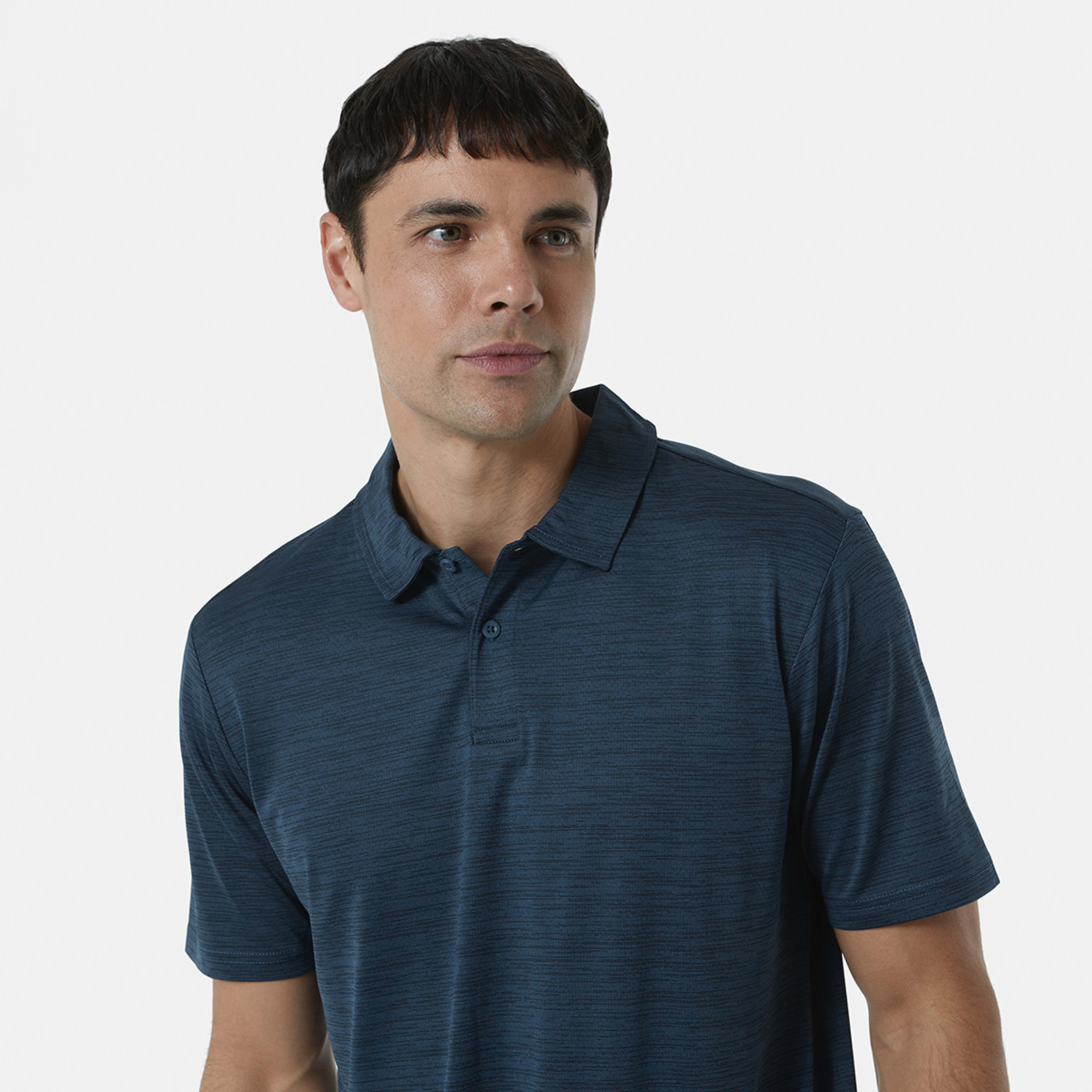 4 Active Mens Cationic Polo Shirt Navy Core, 4 of 5