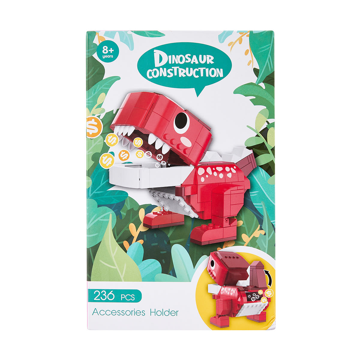 236 Piece Dinosaur Construction Accessories Holder Kmart