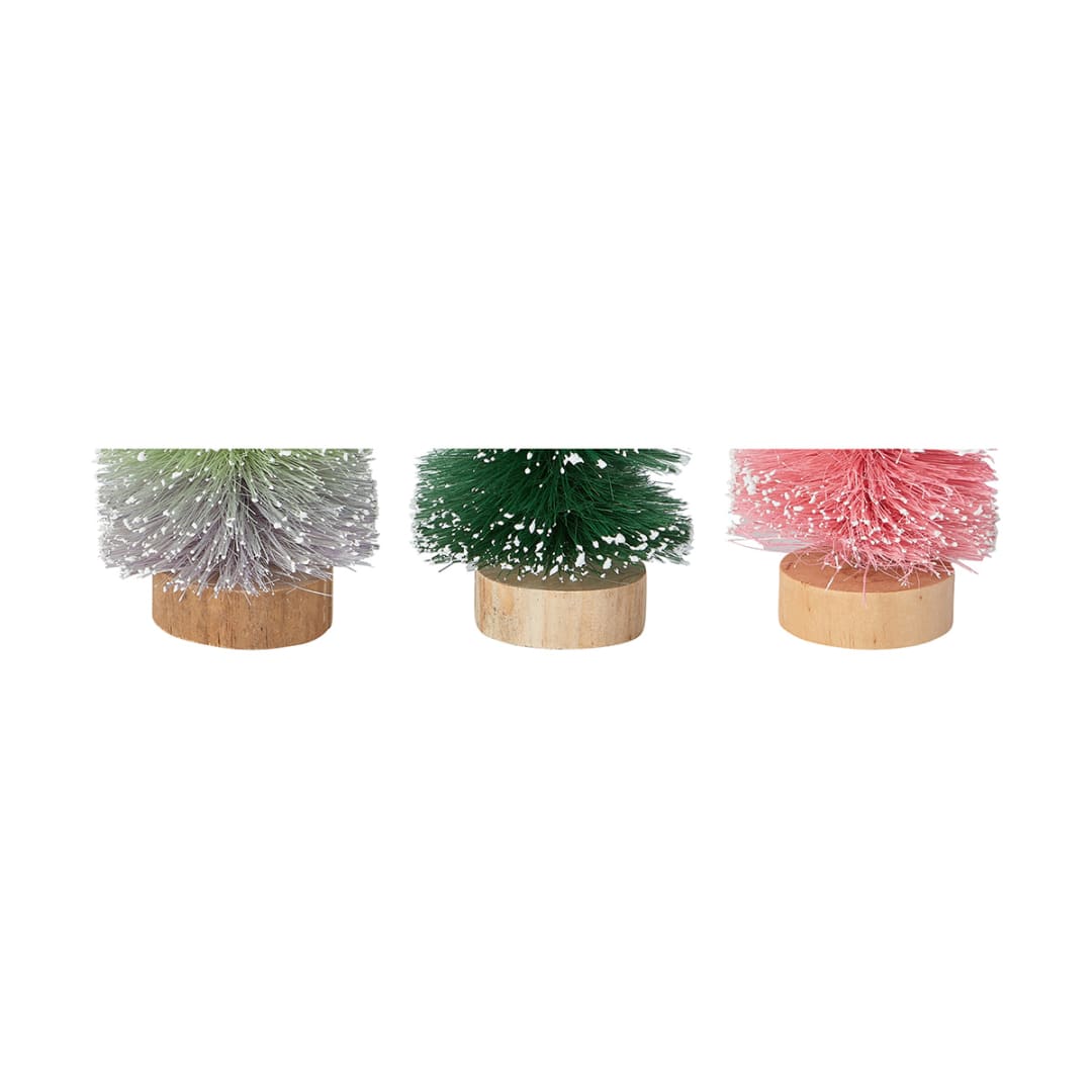 3 Pack Christmas Bottlebrush Tree Decoration Assorted Kmart