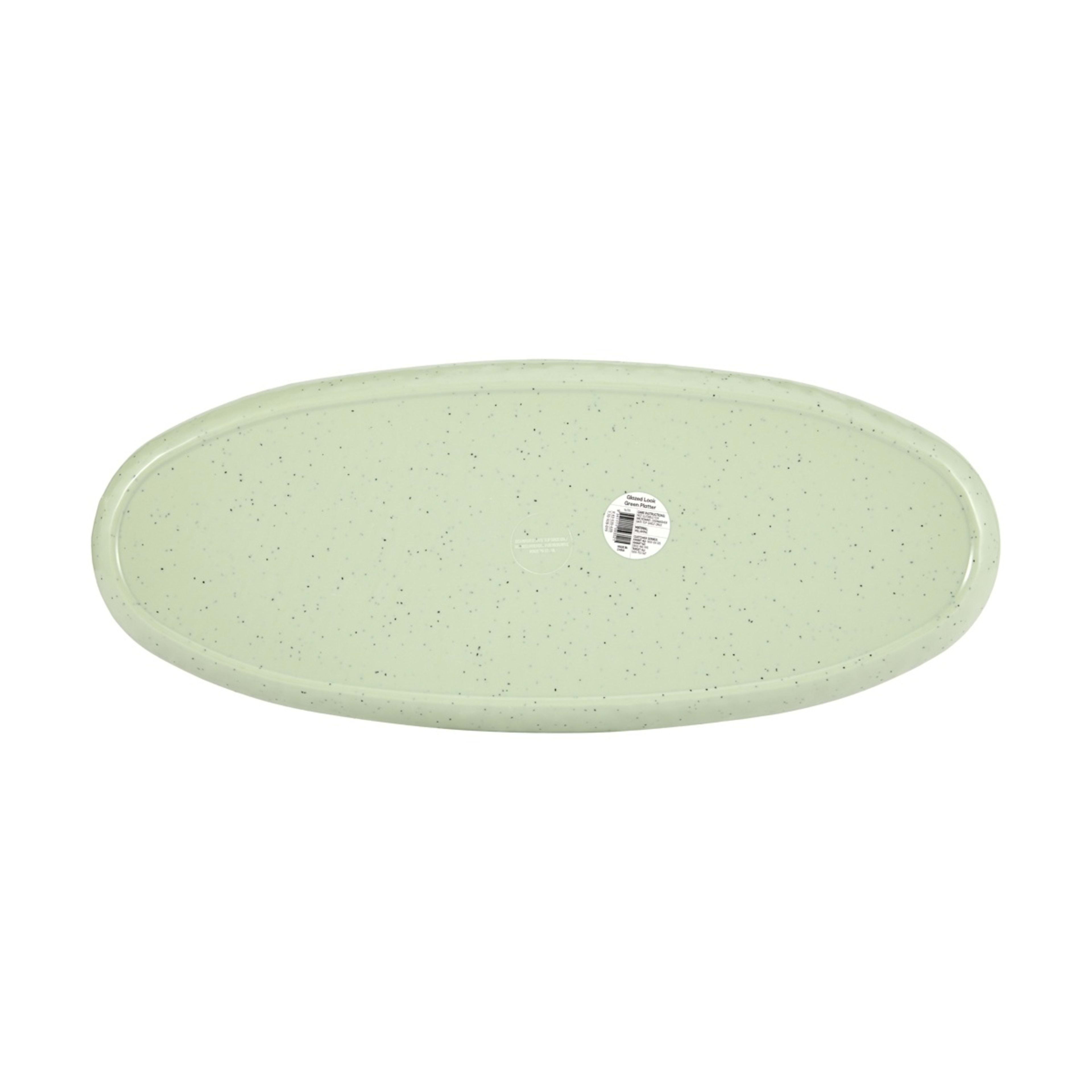 4 Green Glazed Look Platter, 4 of 4
