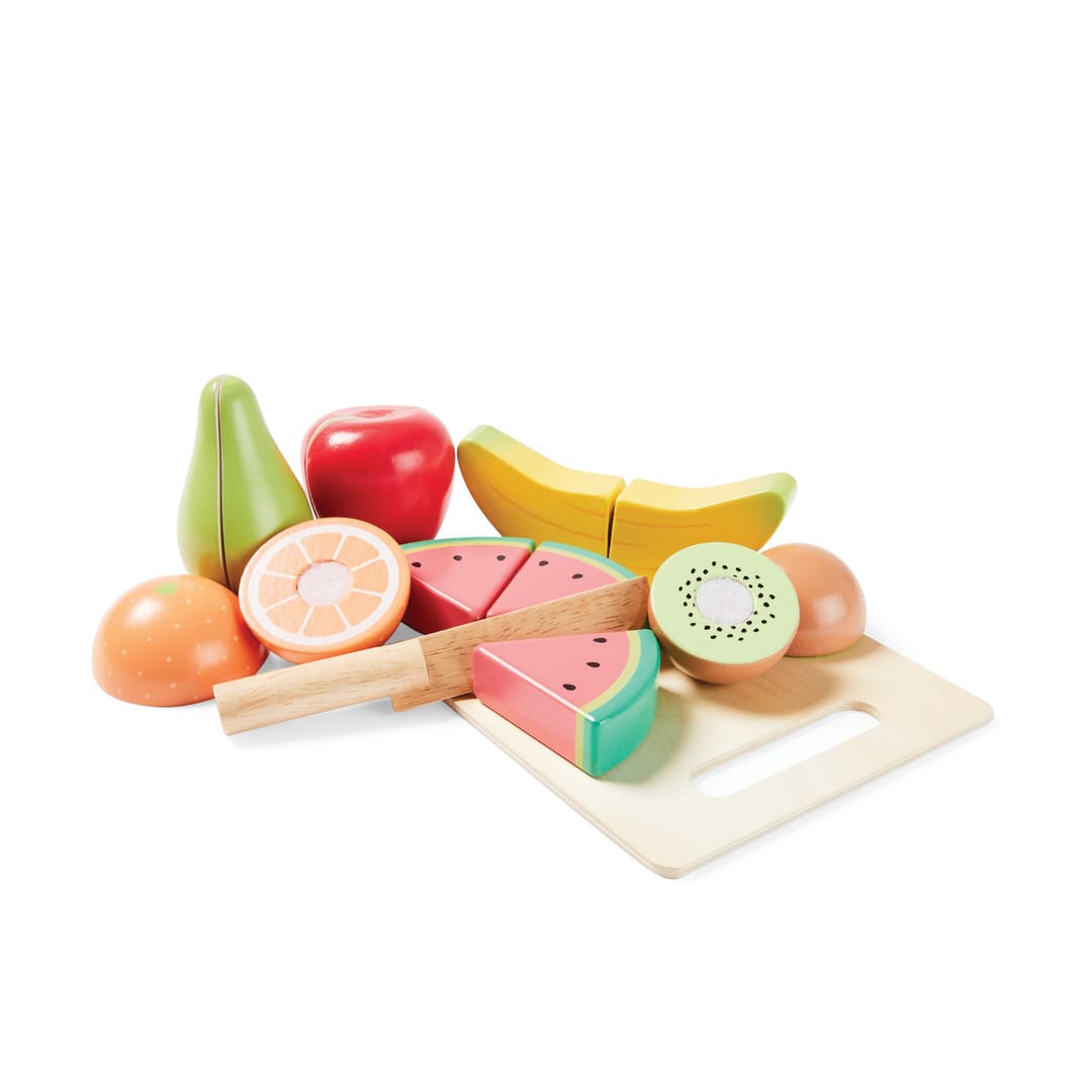 8 Piece Wooden Fruit Cutting Set Kmart