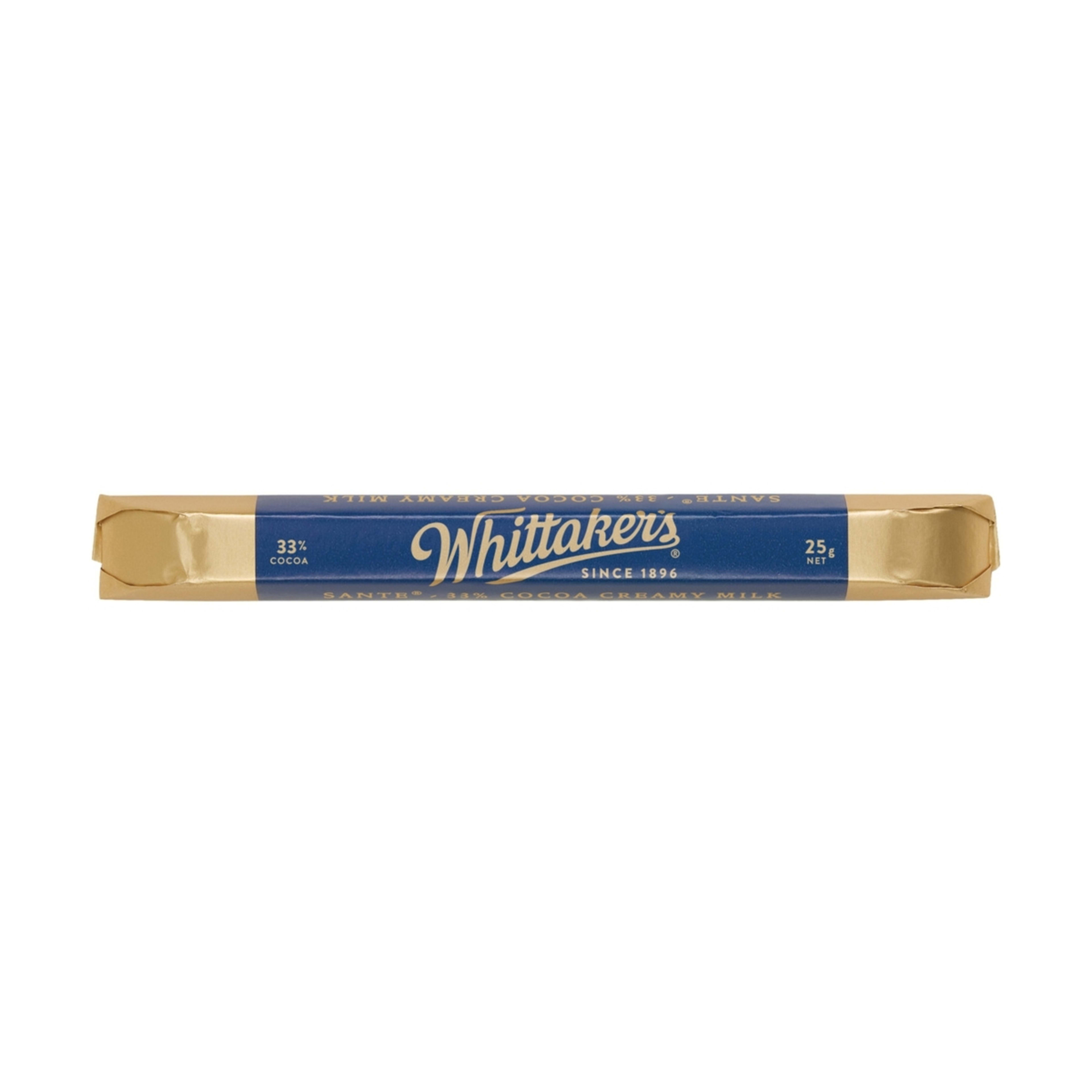 1 Whittaker's Cocoa Creamy Milk Sante Bar 25g