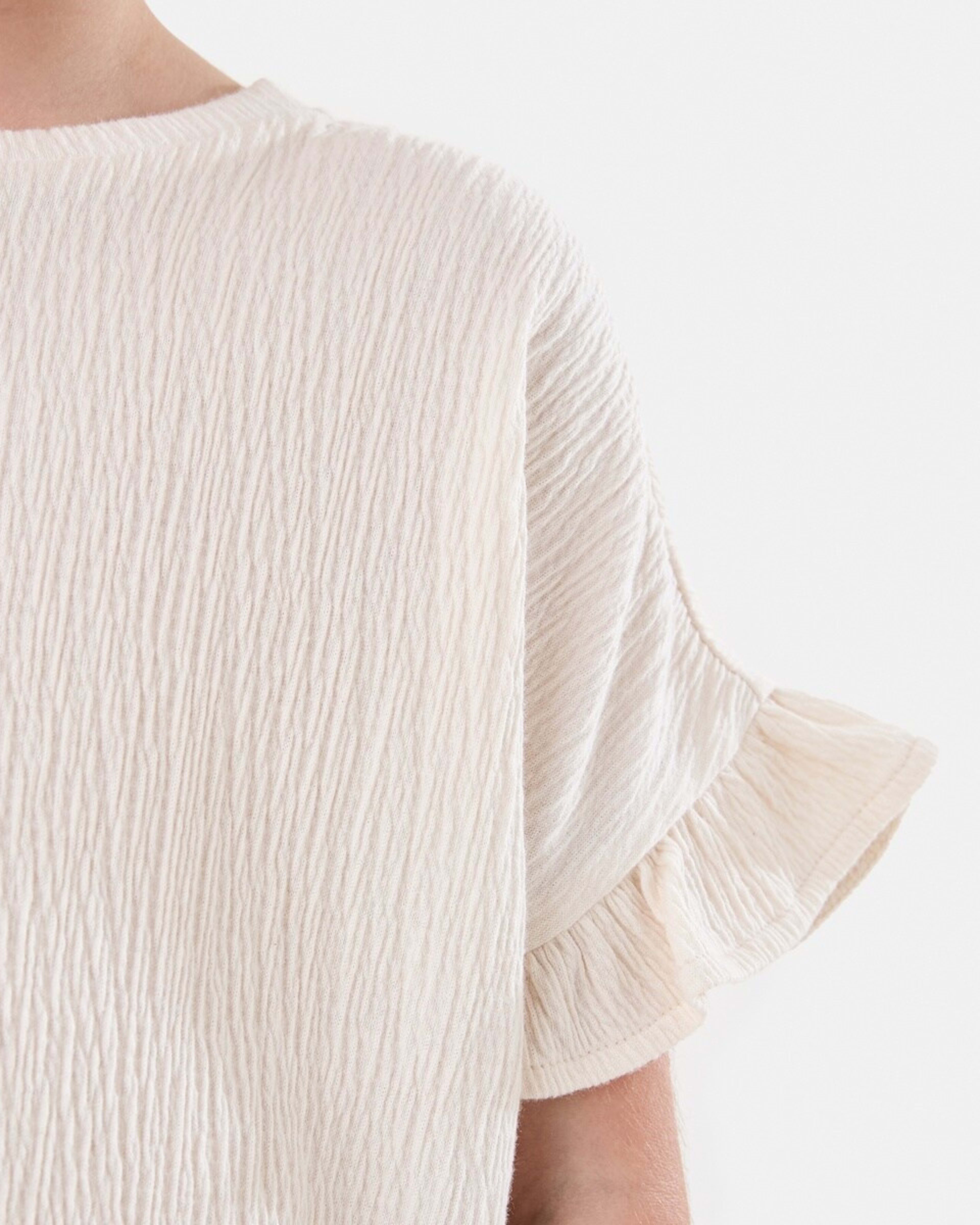 4 Short Sleeve Crinkle T-shirt CHALK, 4 of 6