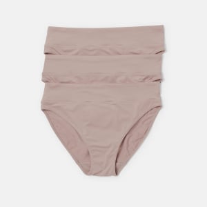 3 Pack Ultrasoft Recycled Polyester Hi-Cut Briefs - Kmart