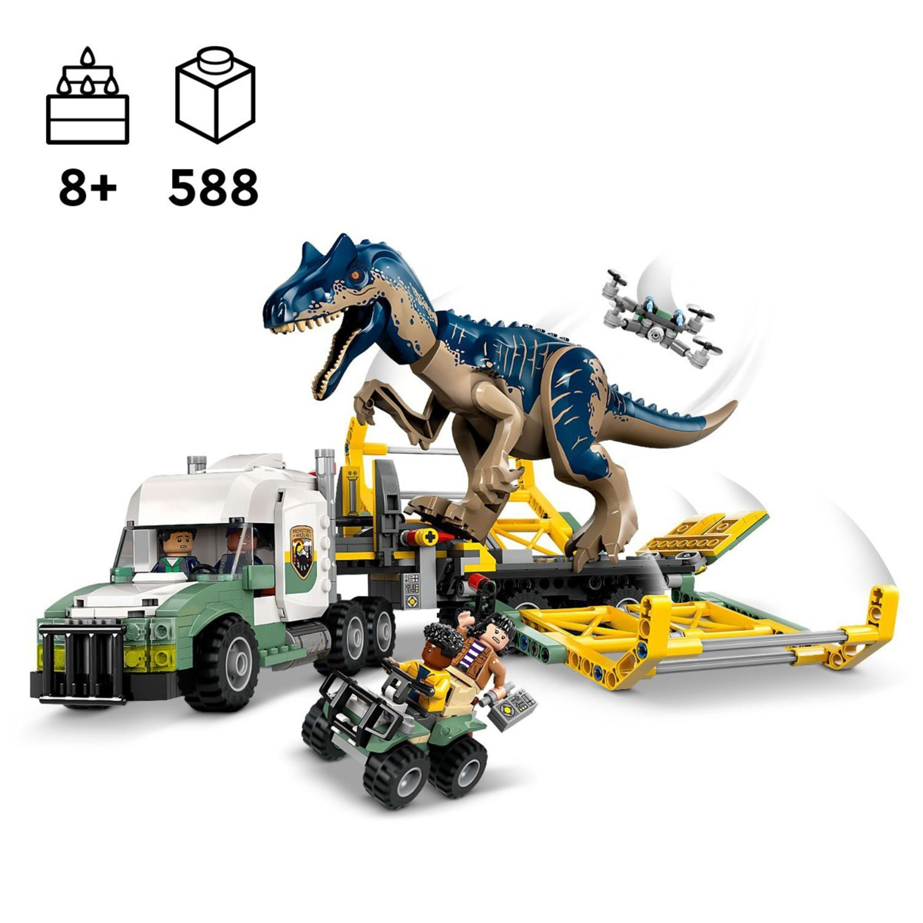 LEGO Jurassic World Dinosaur Missions: Allosaurus Transport Truck 76966 ...