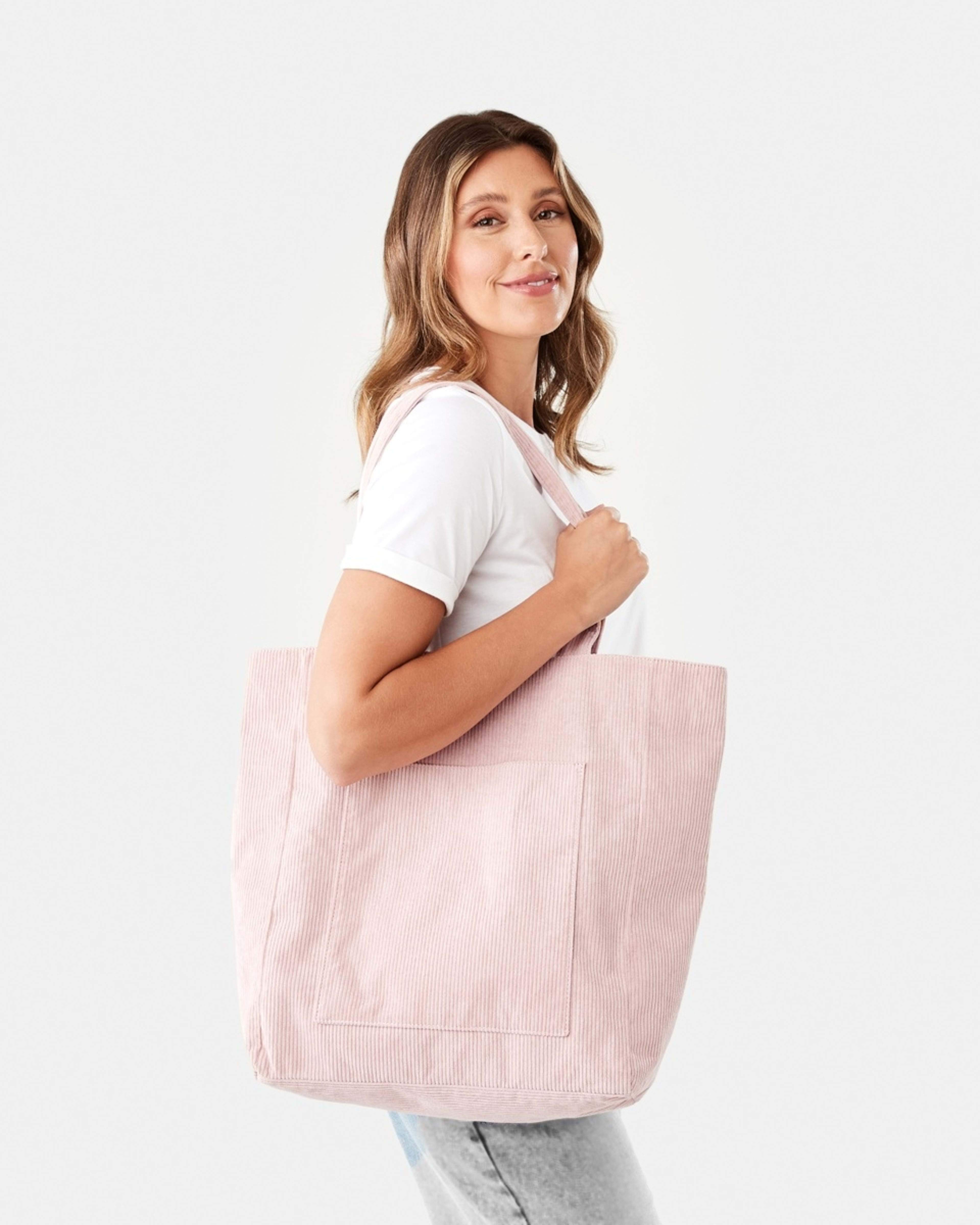 5 Corduroy Tote Bag Rose Pink, 5 of 5