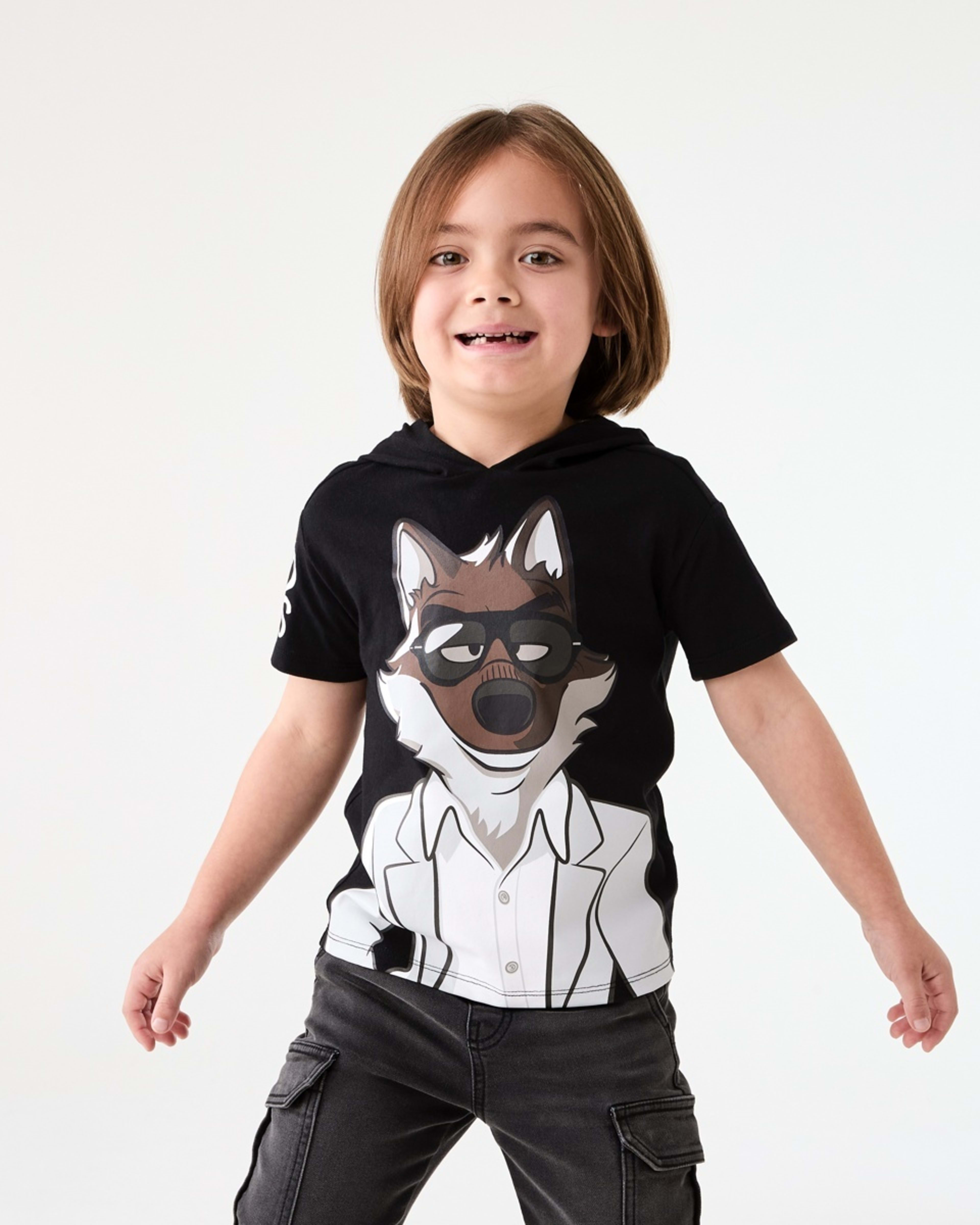 1 The Bad Guys License Character Hooded T-shirt BAD GUYS MR WOLF, 1 of 8