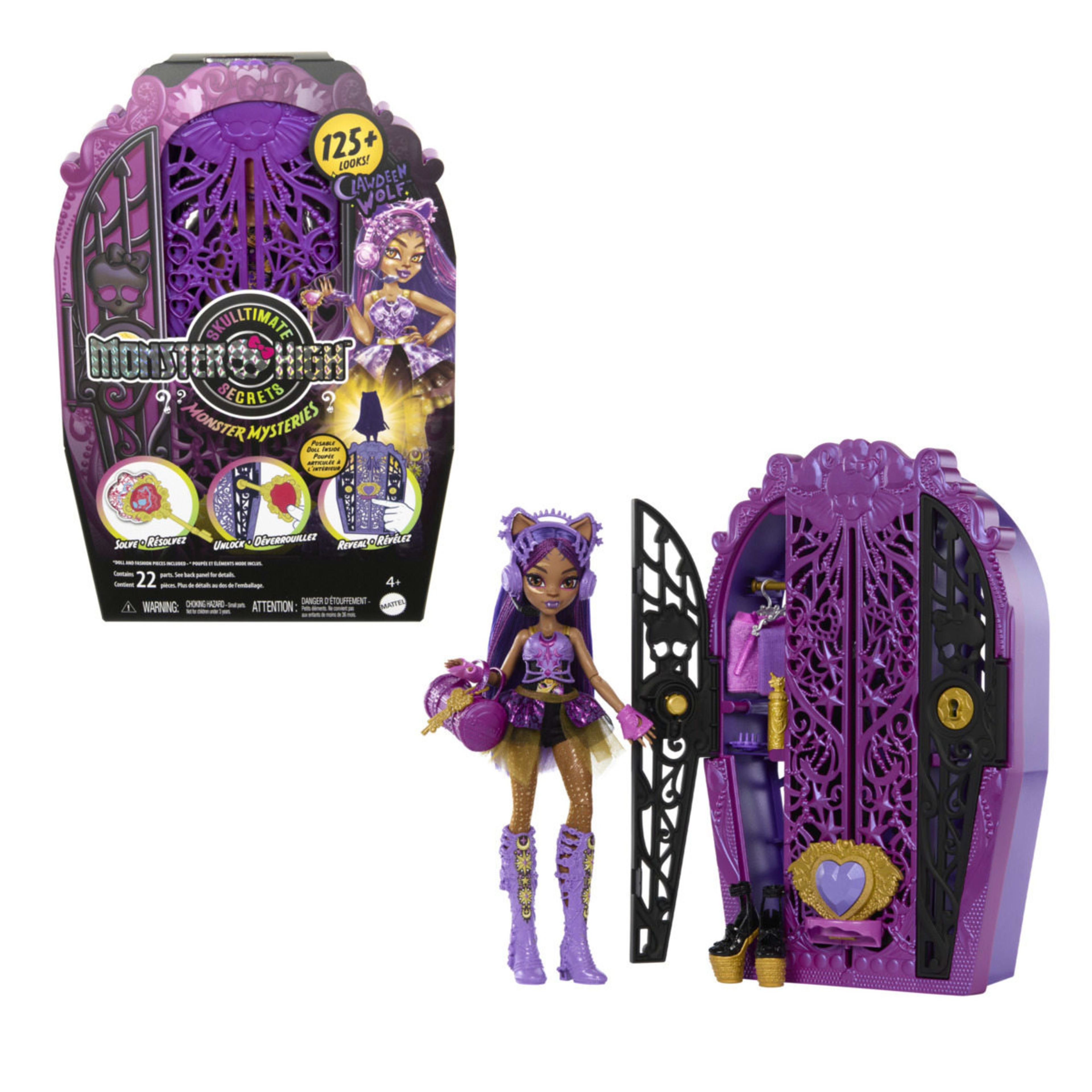 Monster High Skulltimate Secrets Monster Mysteries Clawdeen Wolf Doll ...