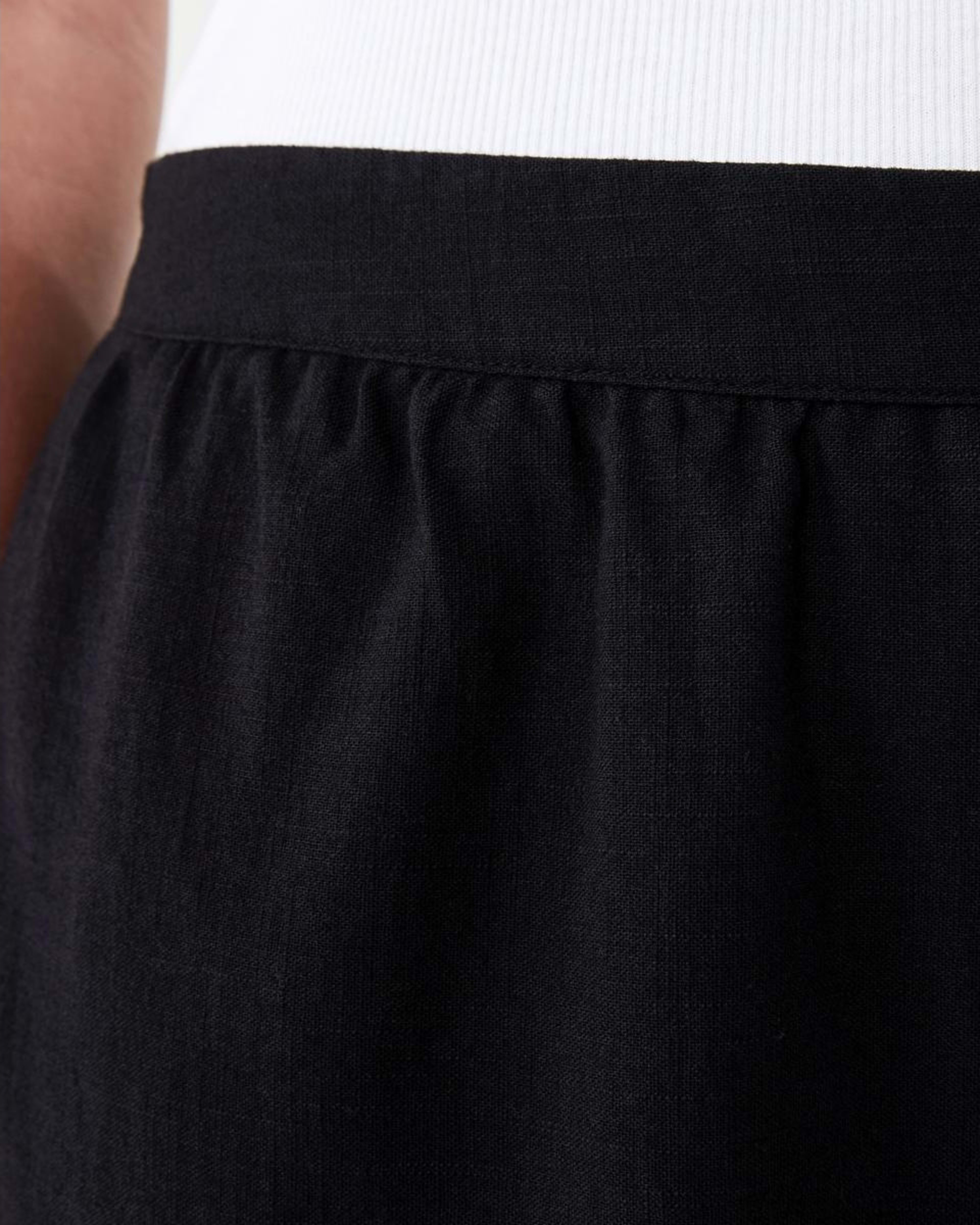 4 Embroidered Hem Pants Black, 4 of 6