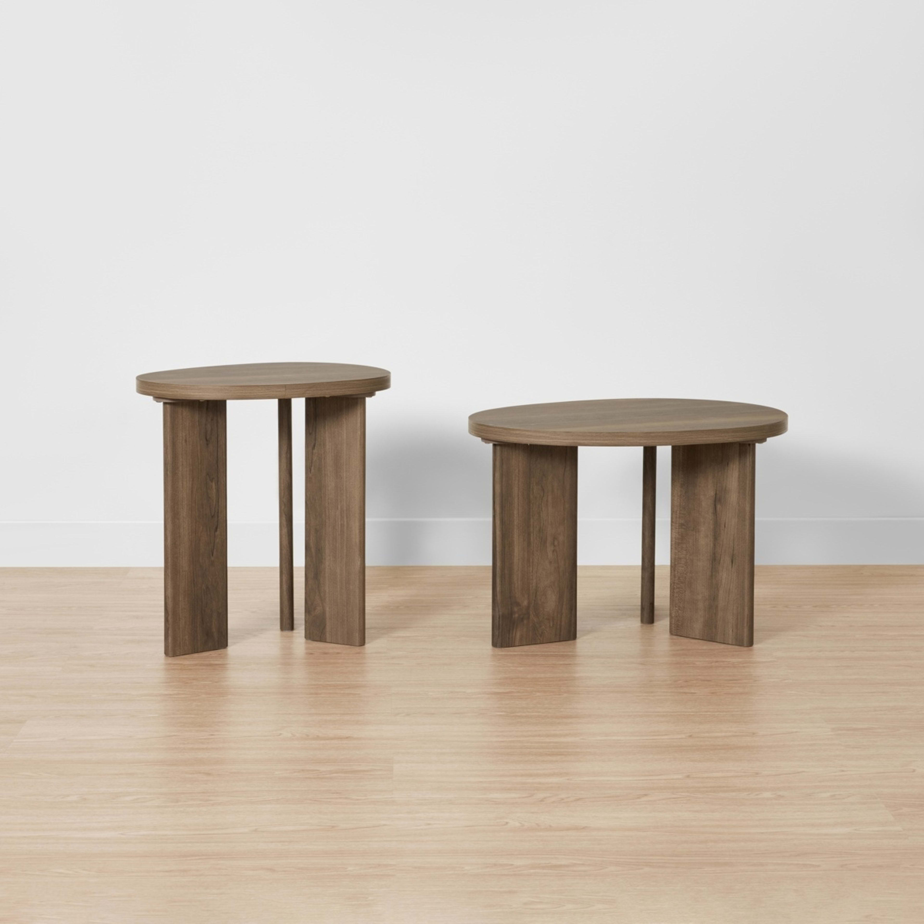 4 Set of 2 Walnut Side Tables, 4 of 10