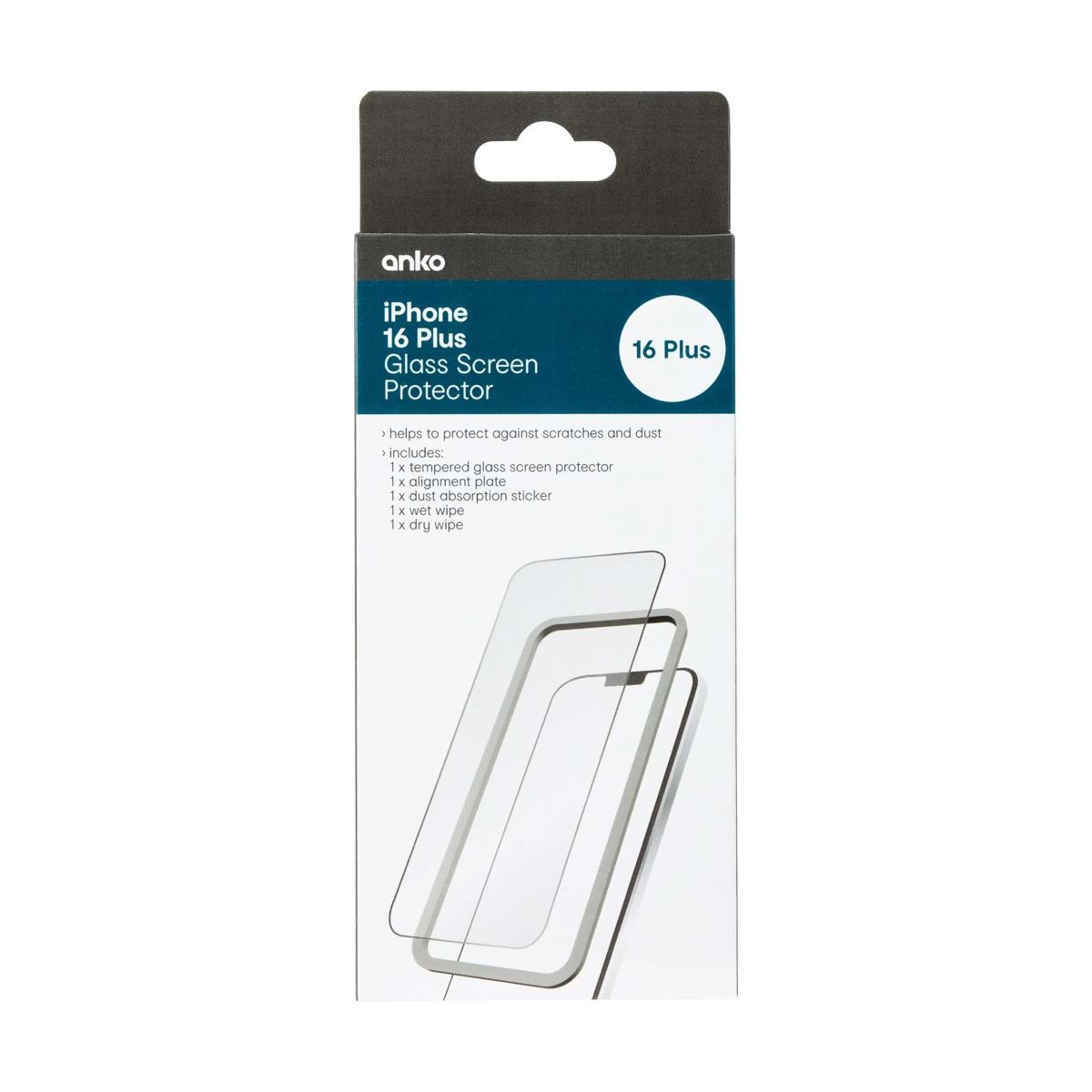 1 iPhone 16 Plus Glass Screen Protector