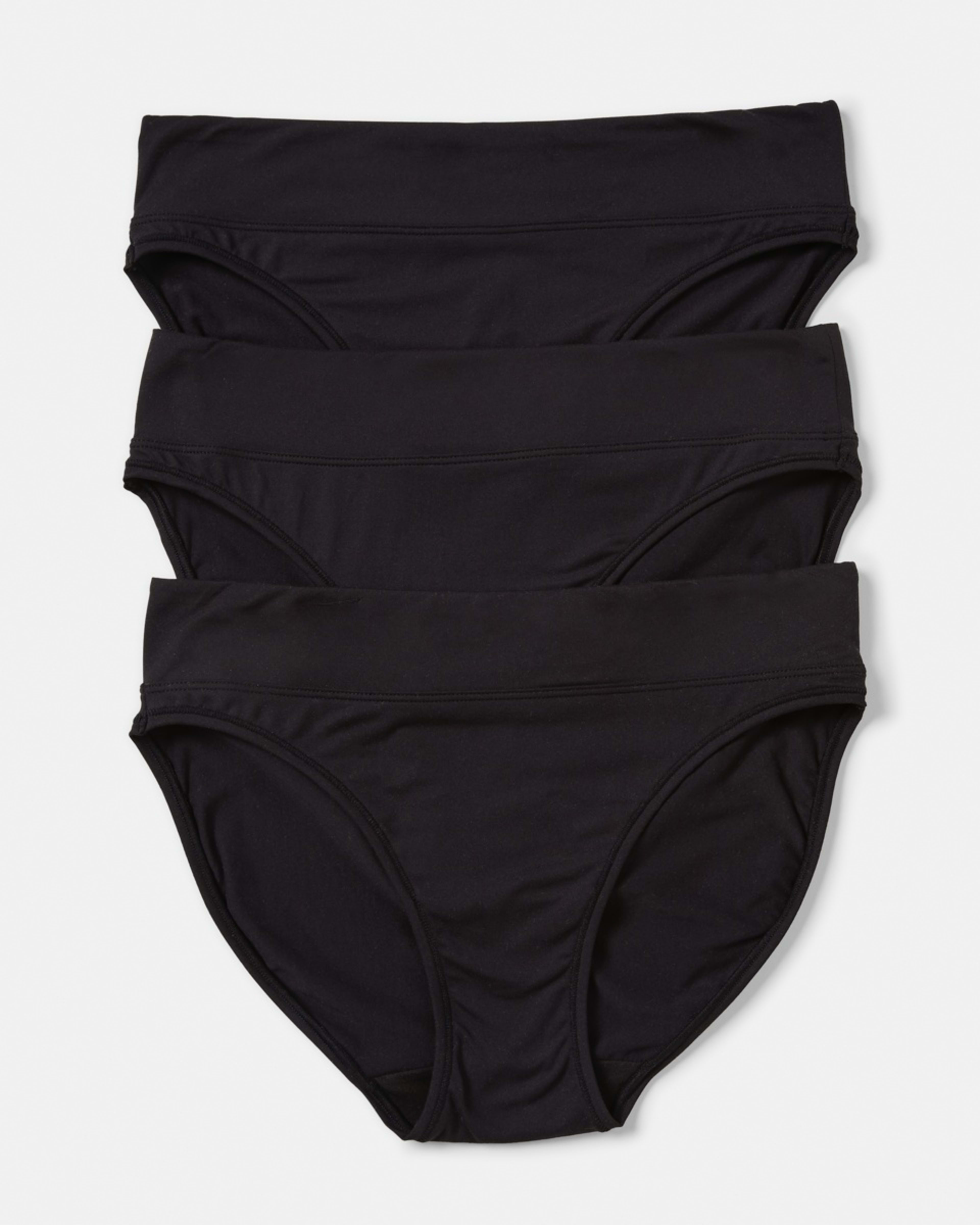 1 3 Pack Ultra Soft Hi-Cut Briefs BLACK