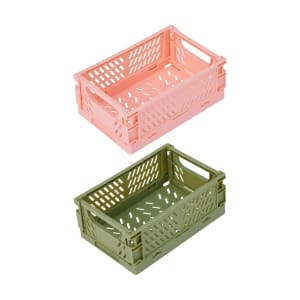 2 Pack Collapsible Containers - Pink and G