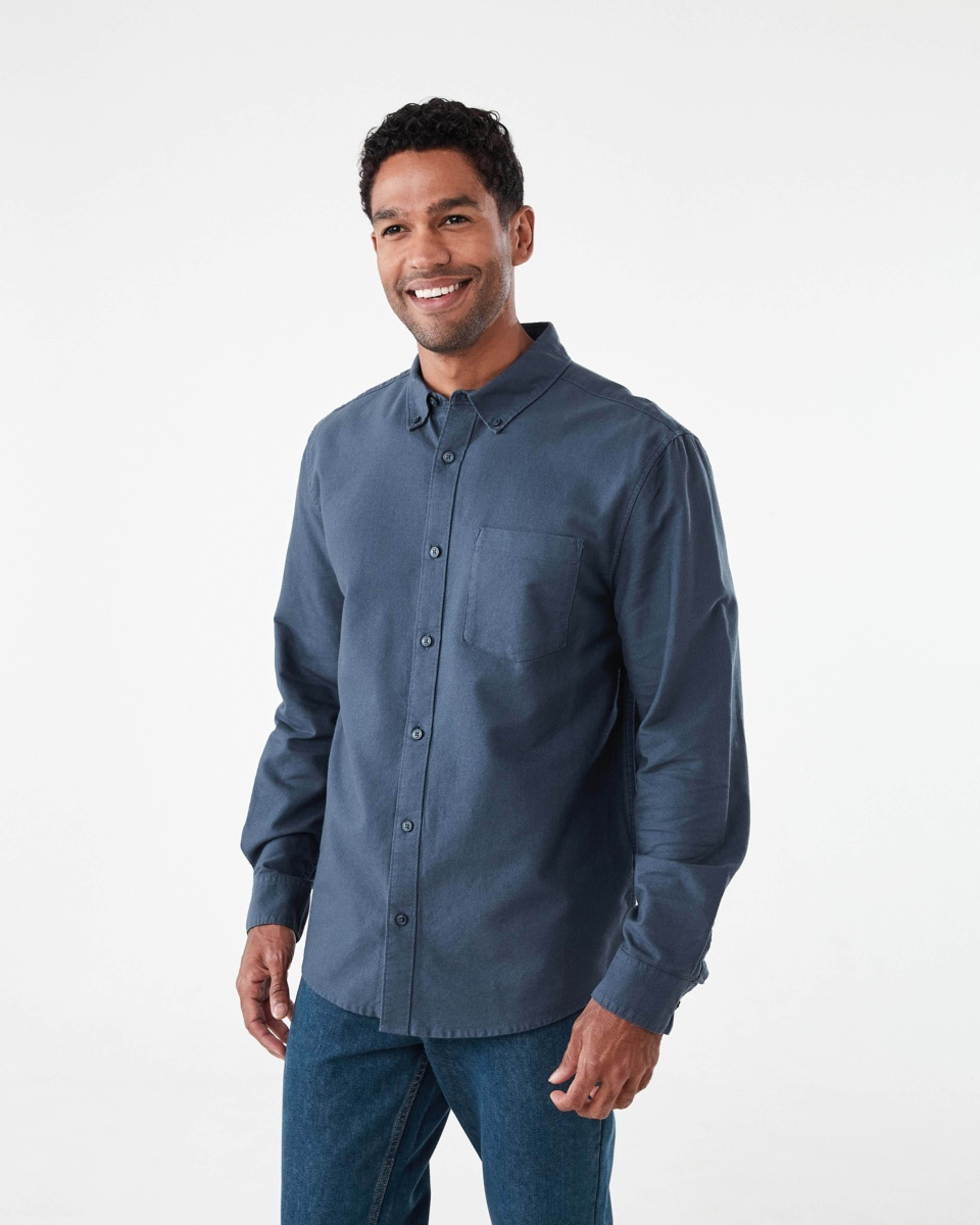 2 Long Sleeve Oxford Shirt BLUE NIGHTS, 2 of 7