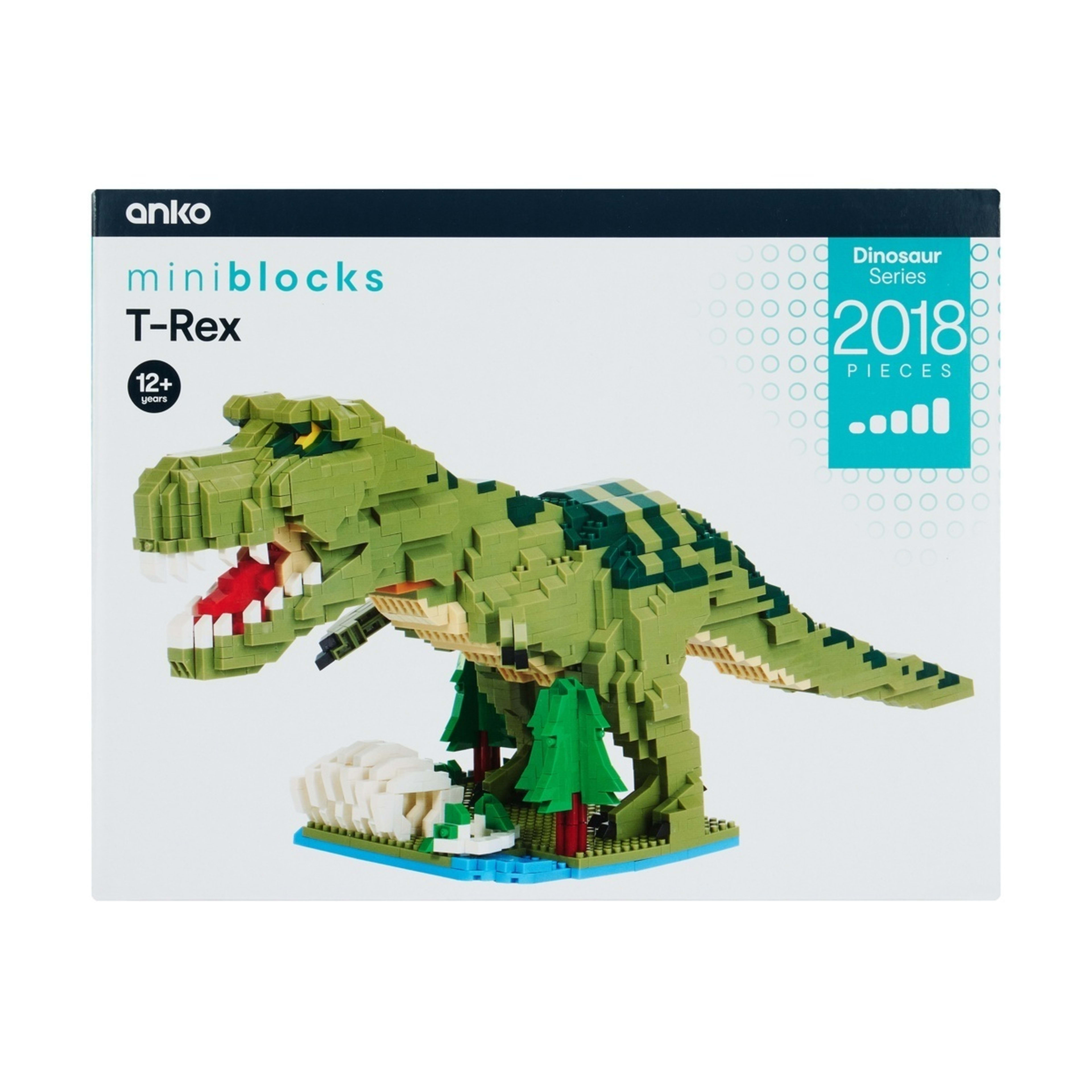 1 2018 Piece Mini Blocks Dinosaur Series: T-Rex, 1 of 3