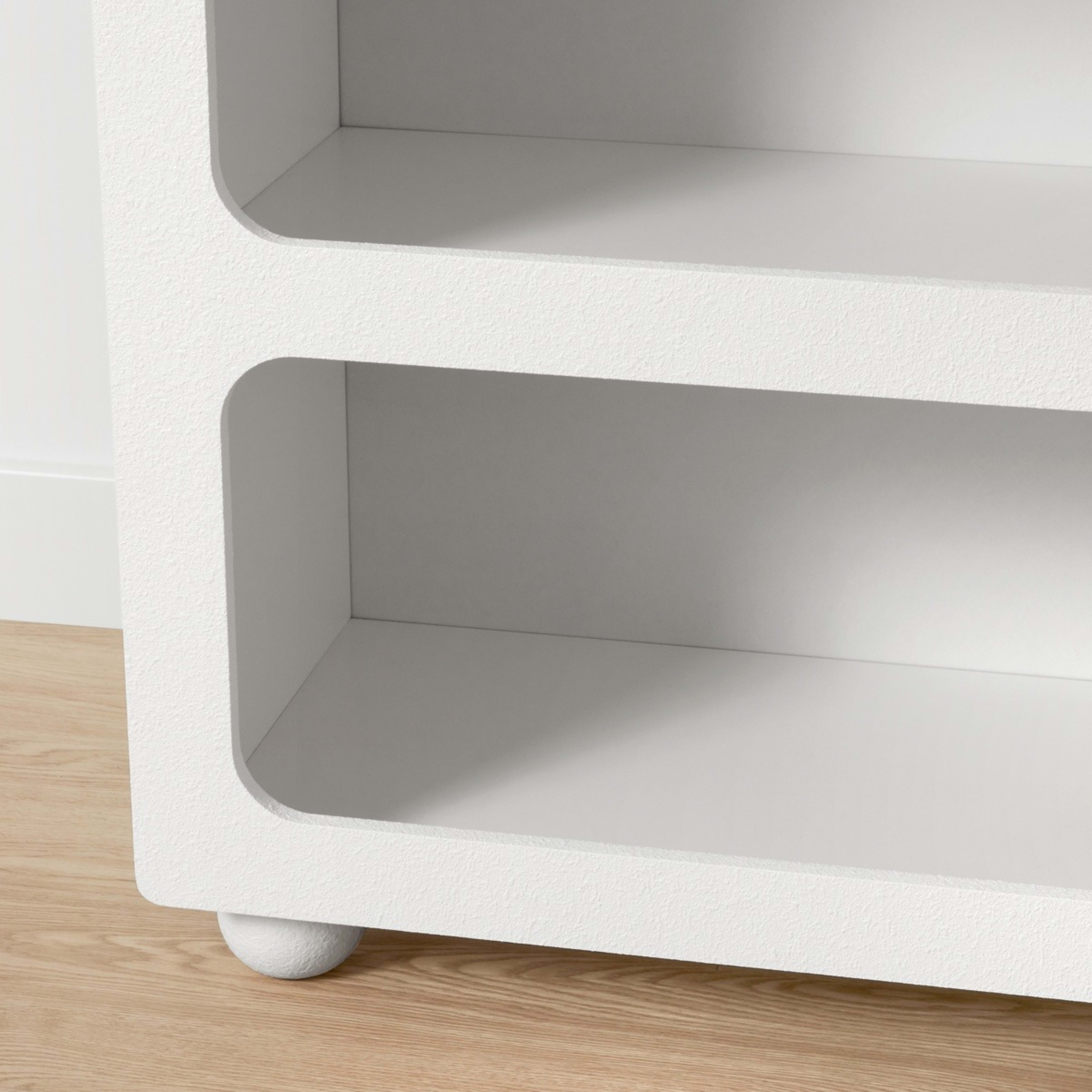 8 Textured Arched Bookcase - White, 8 of 10