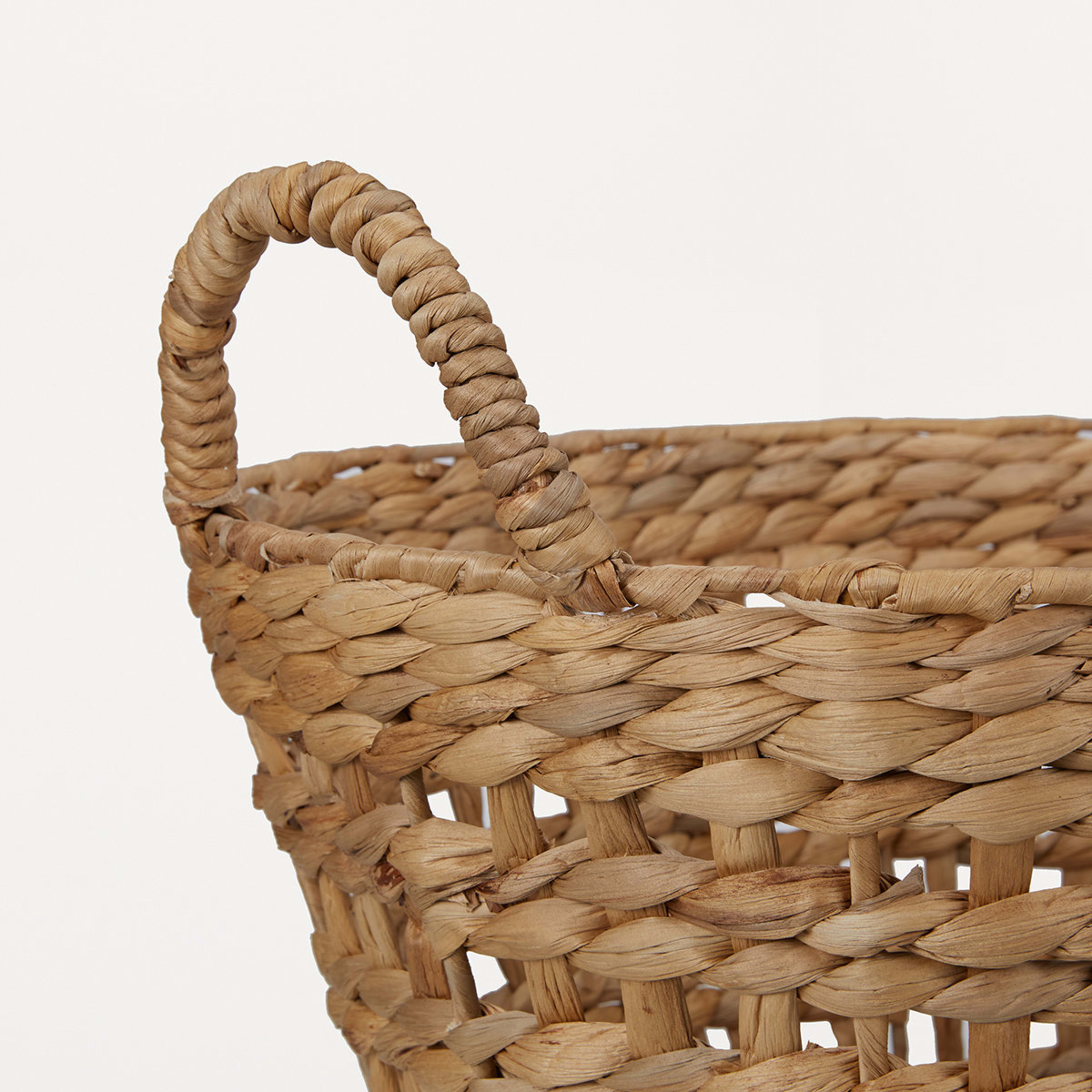 Oval Open Weave Laundry Basket Brown Kmart