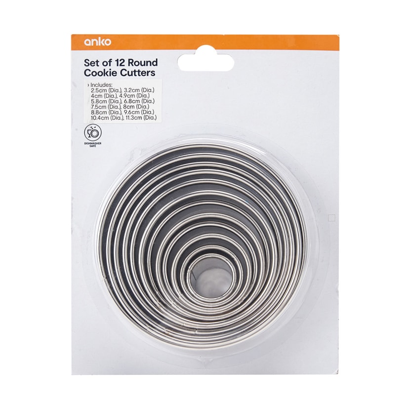 Set of 12 Round Cookie Cutters Kmart