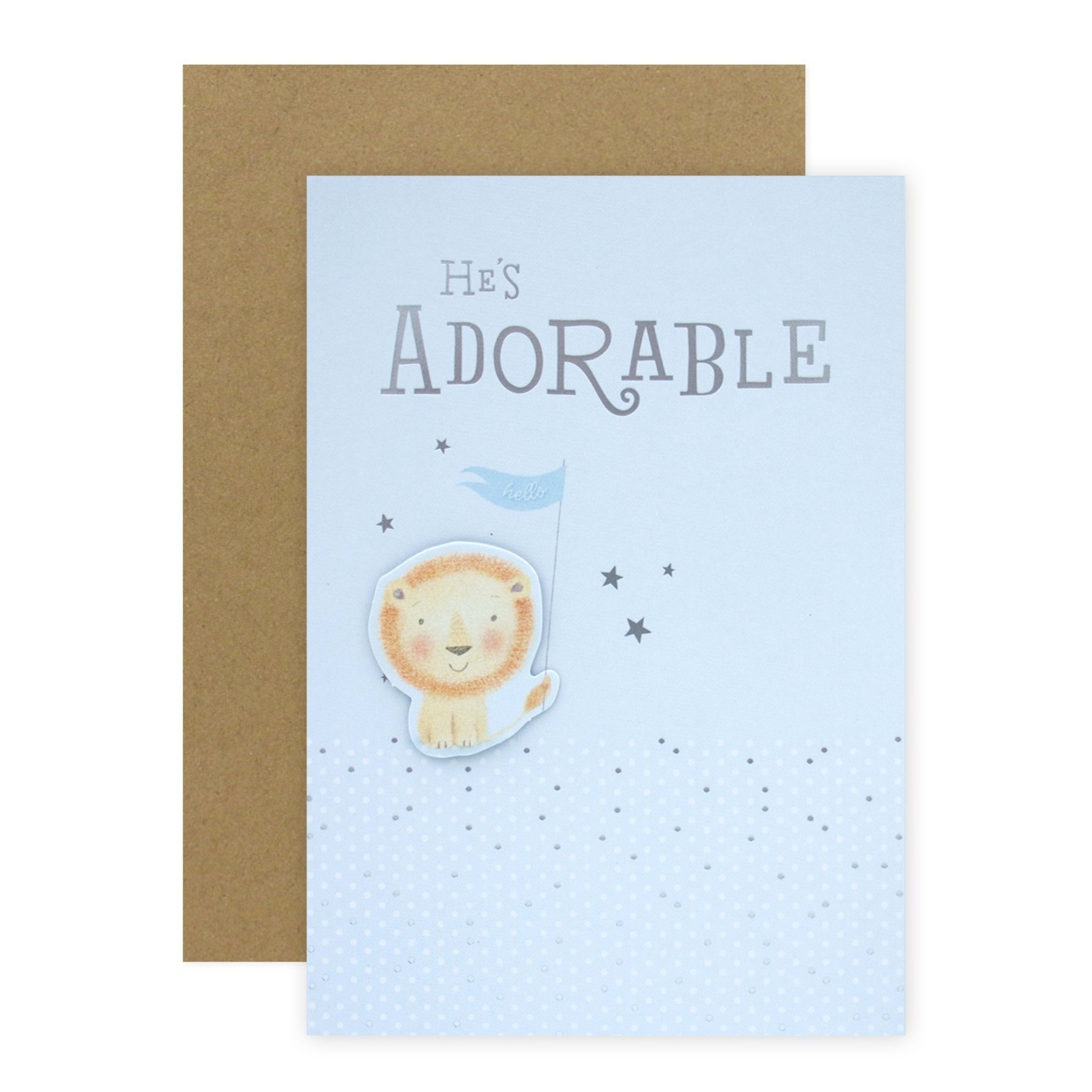 1 Connections from Hallmark New Baby Boy Congratulations Card - Little Lion, 1 of 2