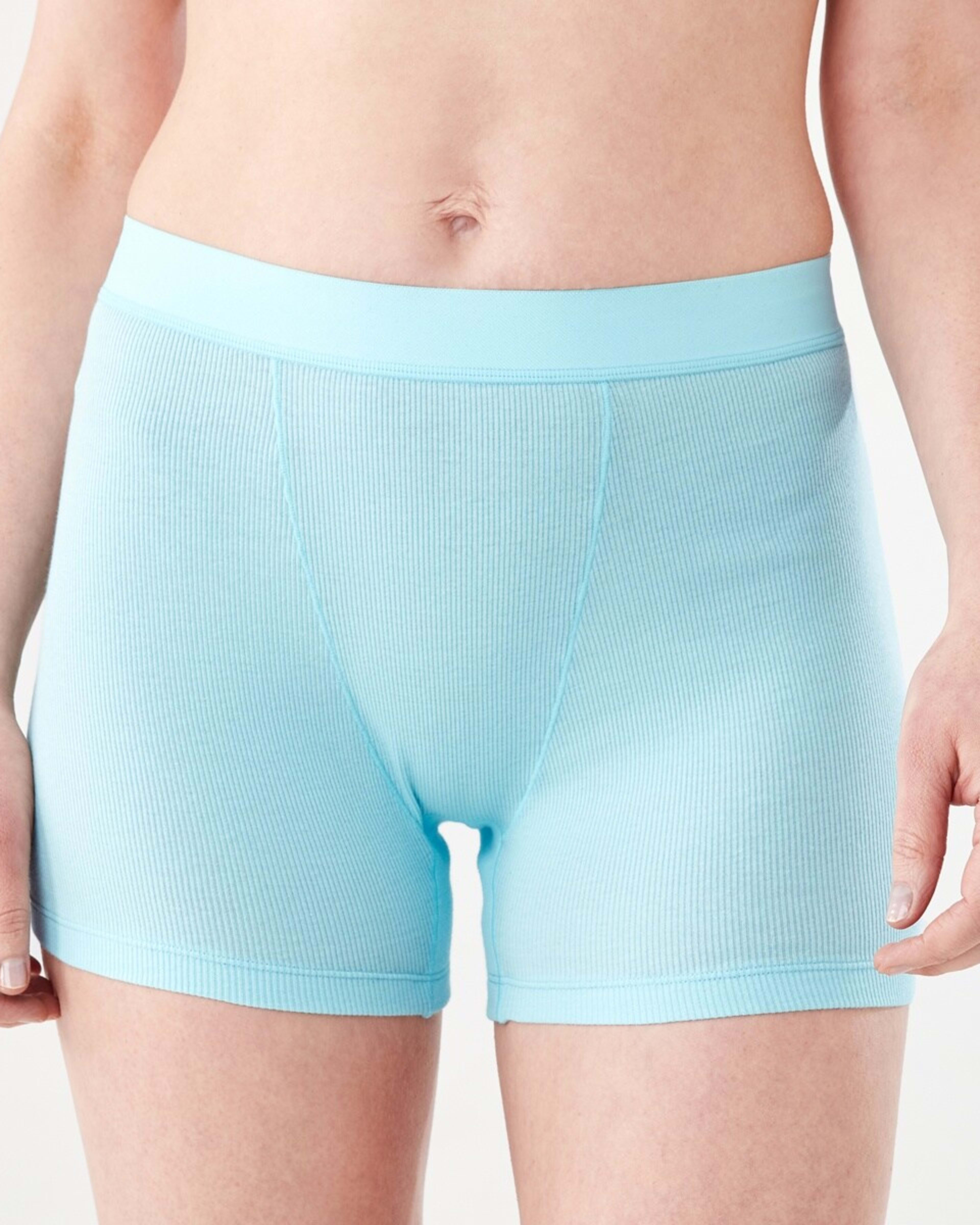 4 3 Pack Cotton Boyfriend Shorts PINK ROSE, WHITE, BRIGHT TURQUOISE, 4 of 9