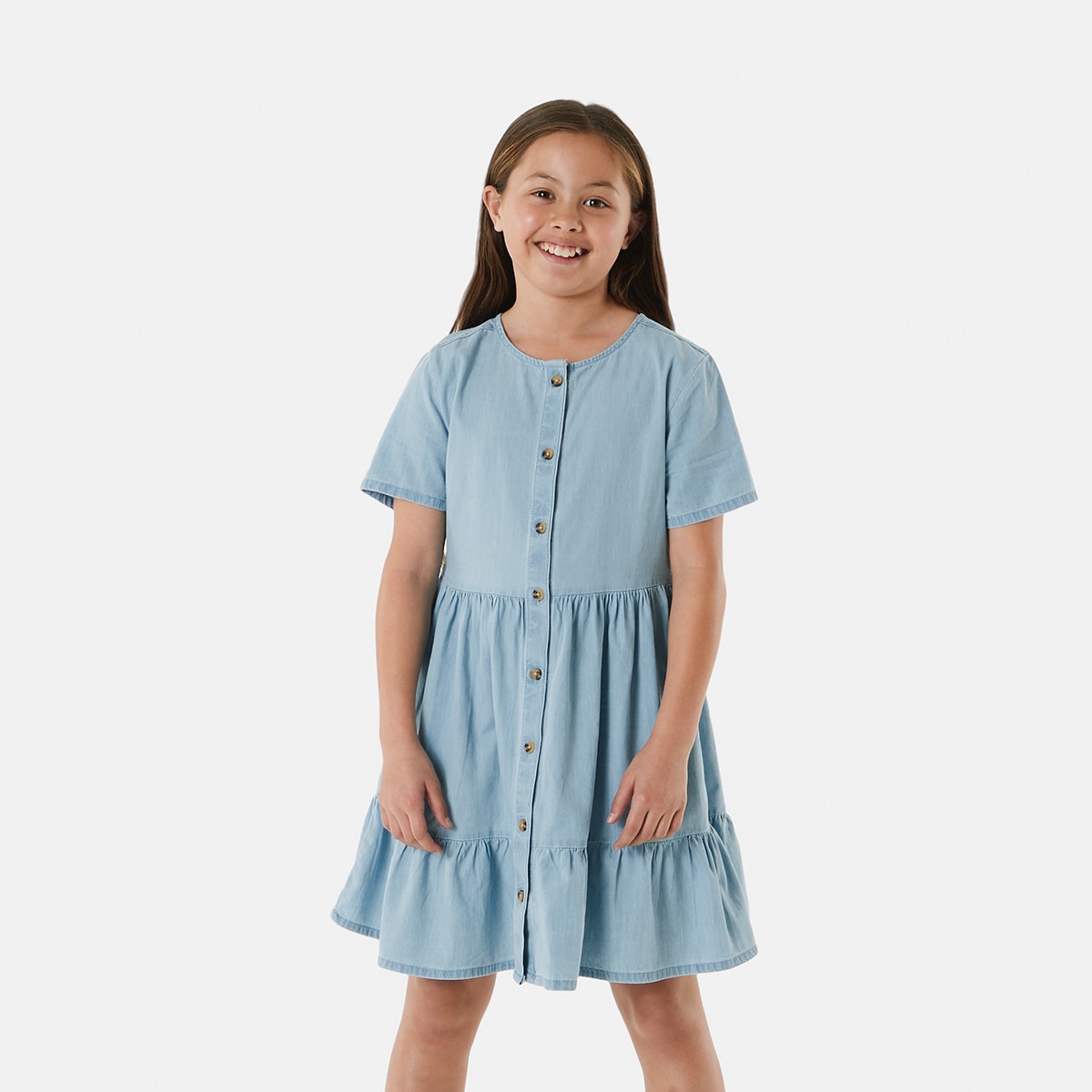 Denim Tiered Dress Kmart