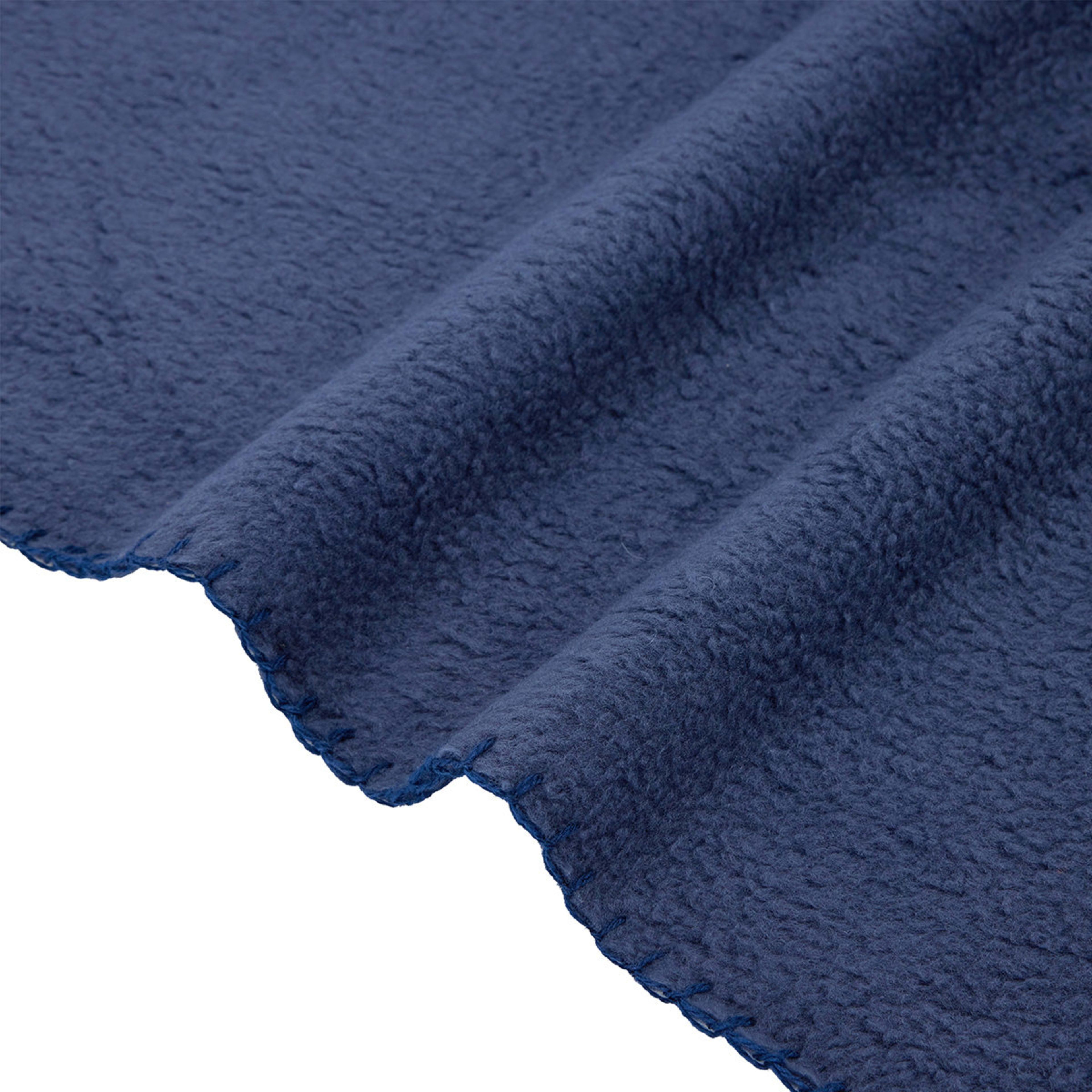 5 Polar Fleece Blanket - Double/Queen Bed, Blue, 5 of 7
