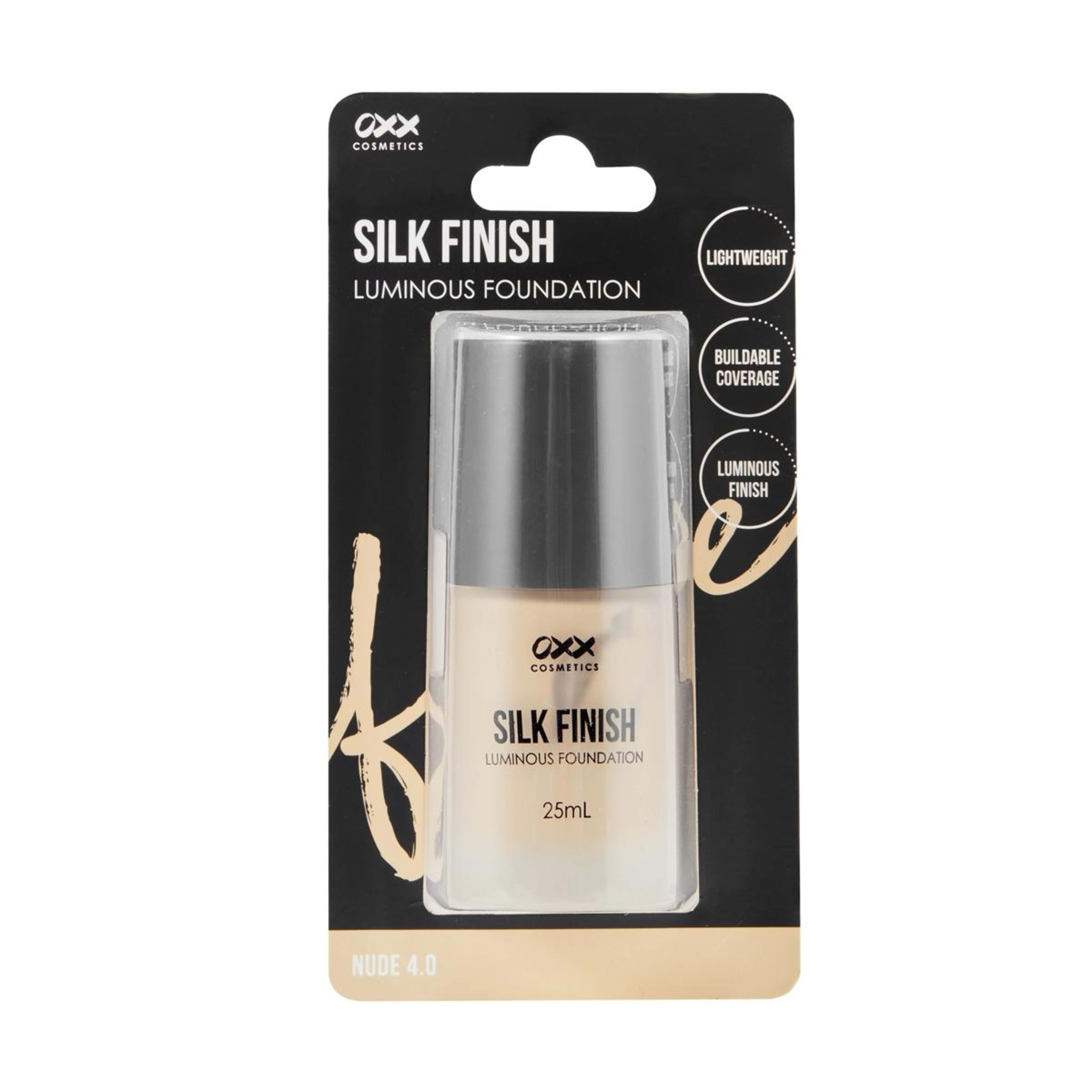 1 OXX Cosmetics Silk Finish Luminous Foundation - Nude 4.0, 1 of 7