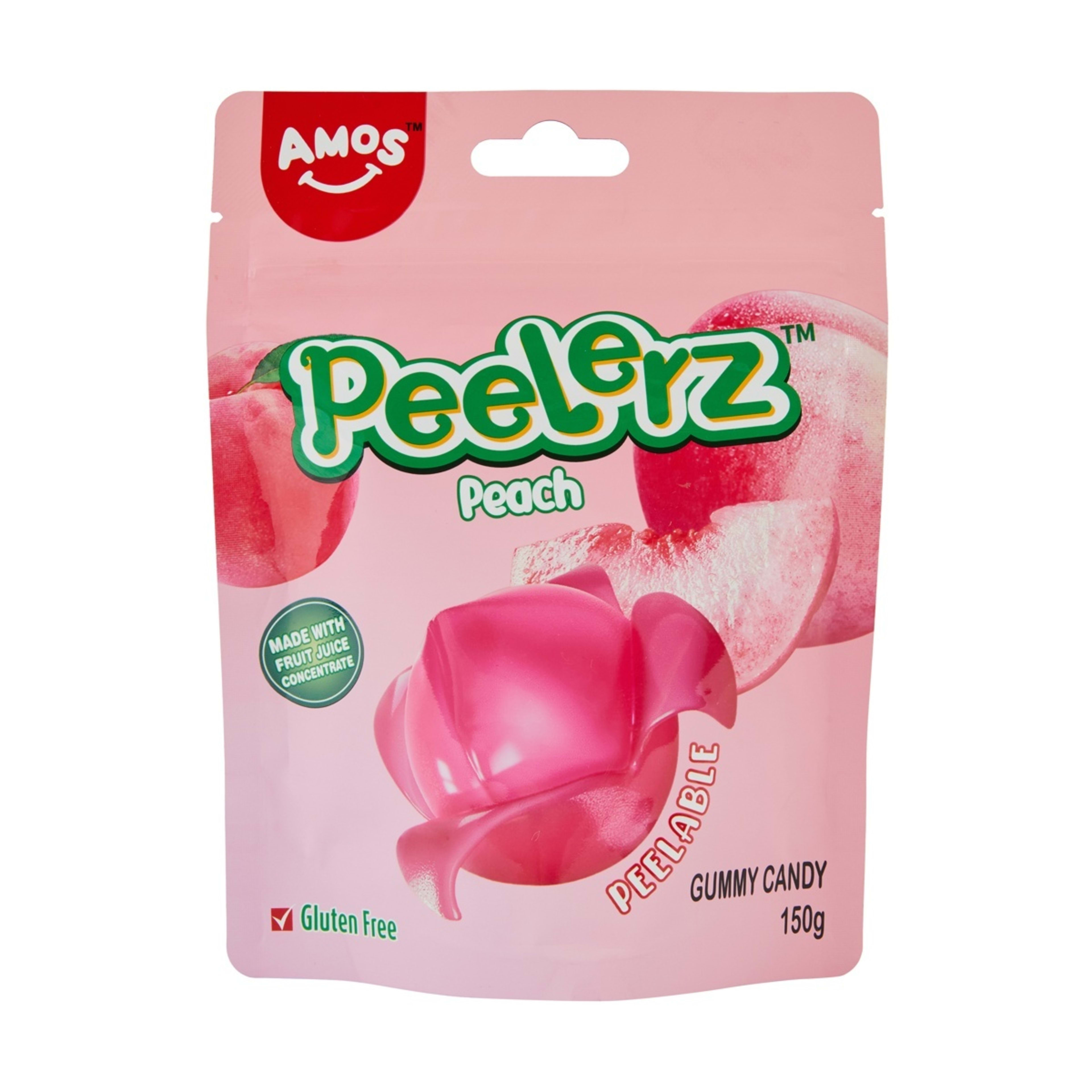 1 Amos Peelerz Peach Gummy Candy 150g, 1 of 3