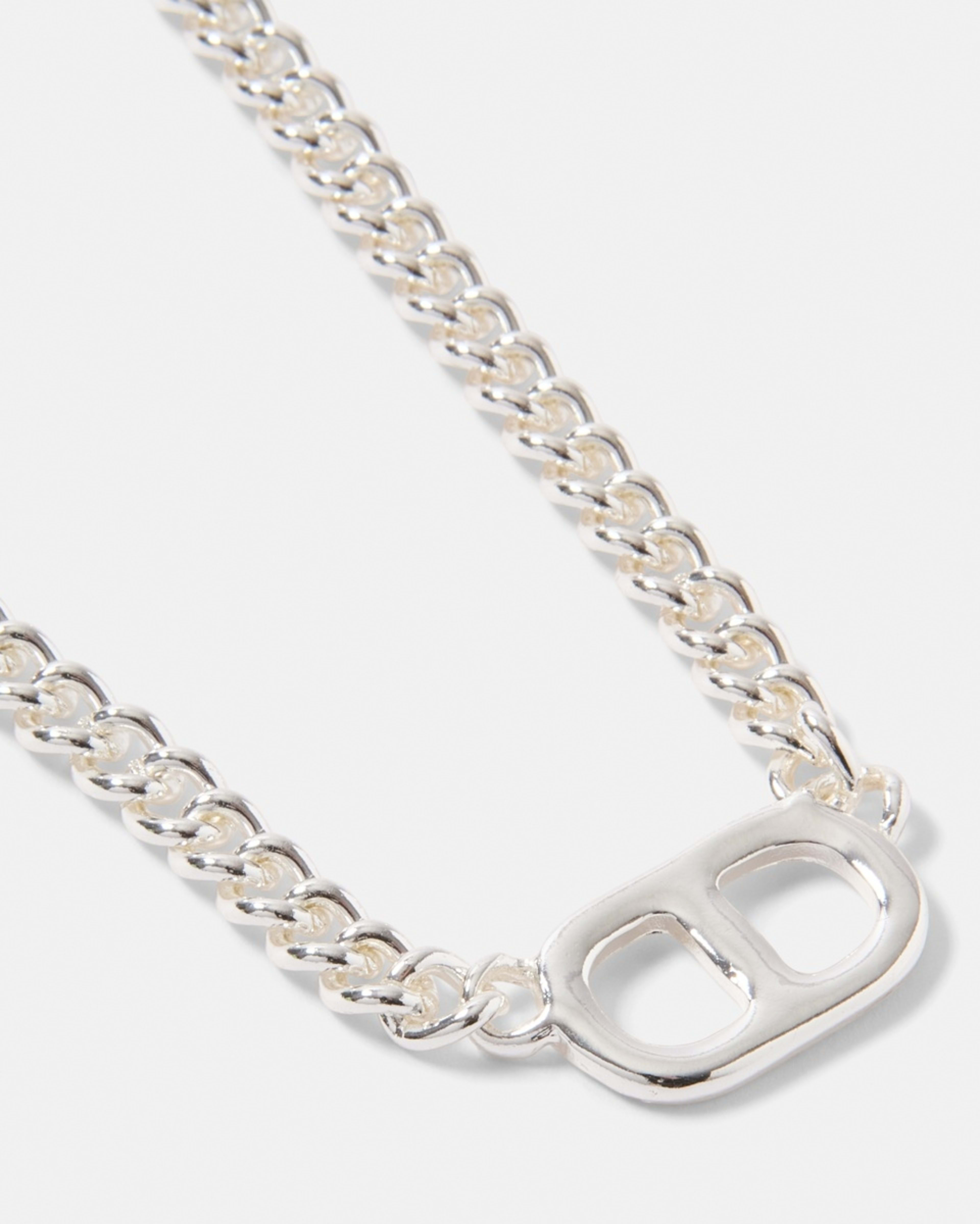 1 Interlink Necklace - Gold Tone SILVER, 1 of 4