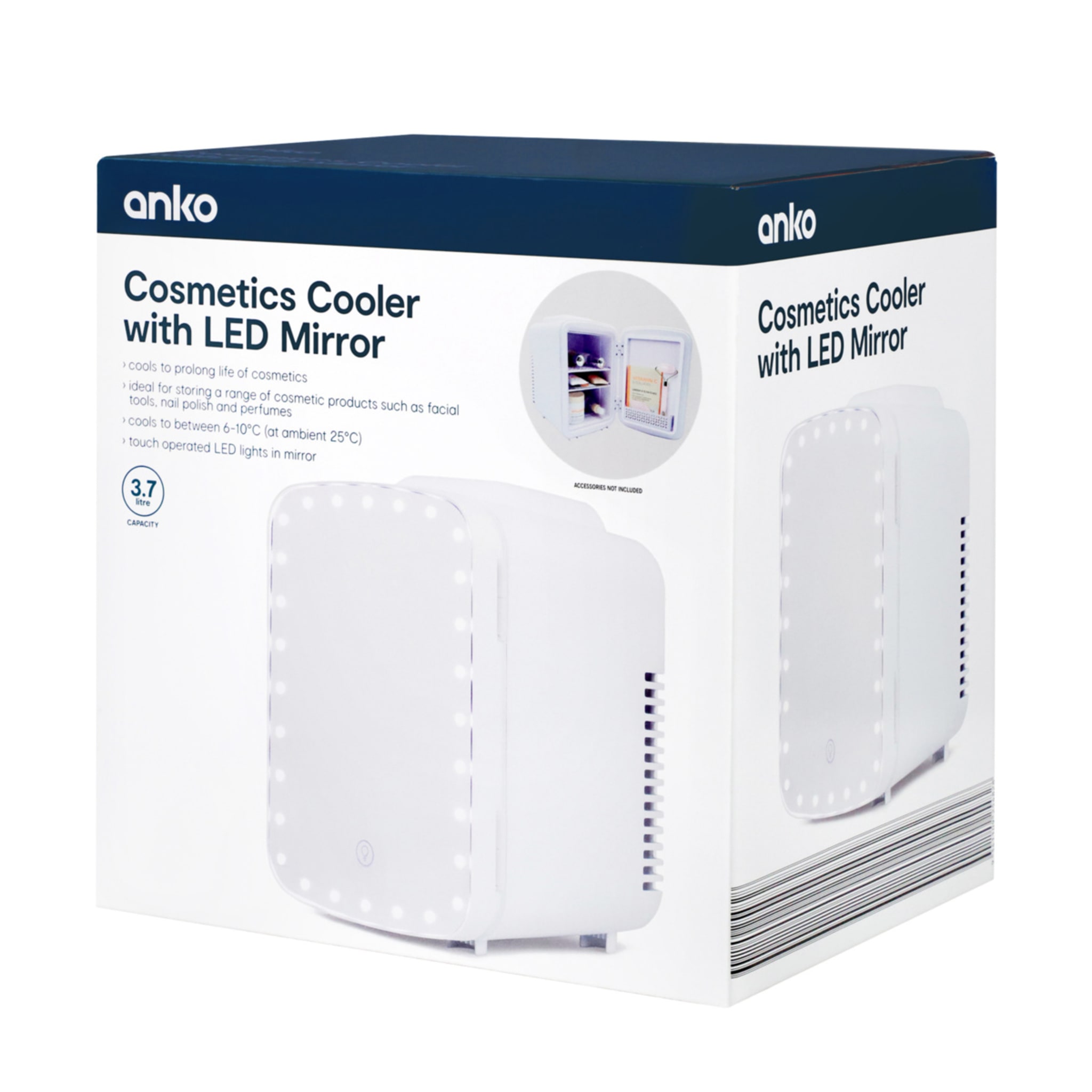 Cosmetics Cooler with LED Mirror Kmart