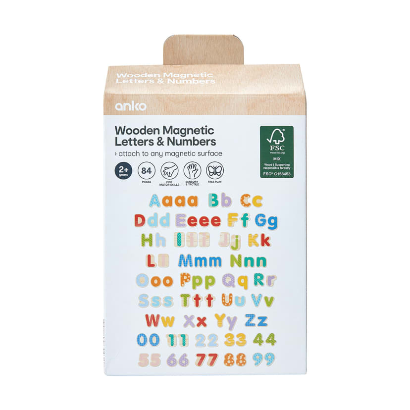 84 Piece Wooden Letters & Numbers Kmart