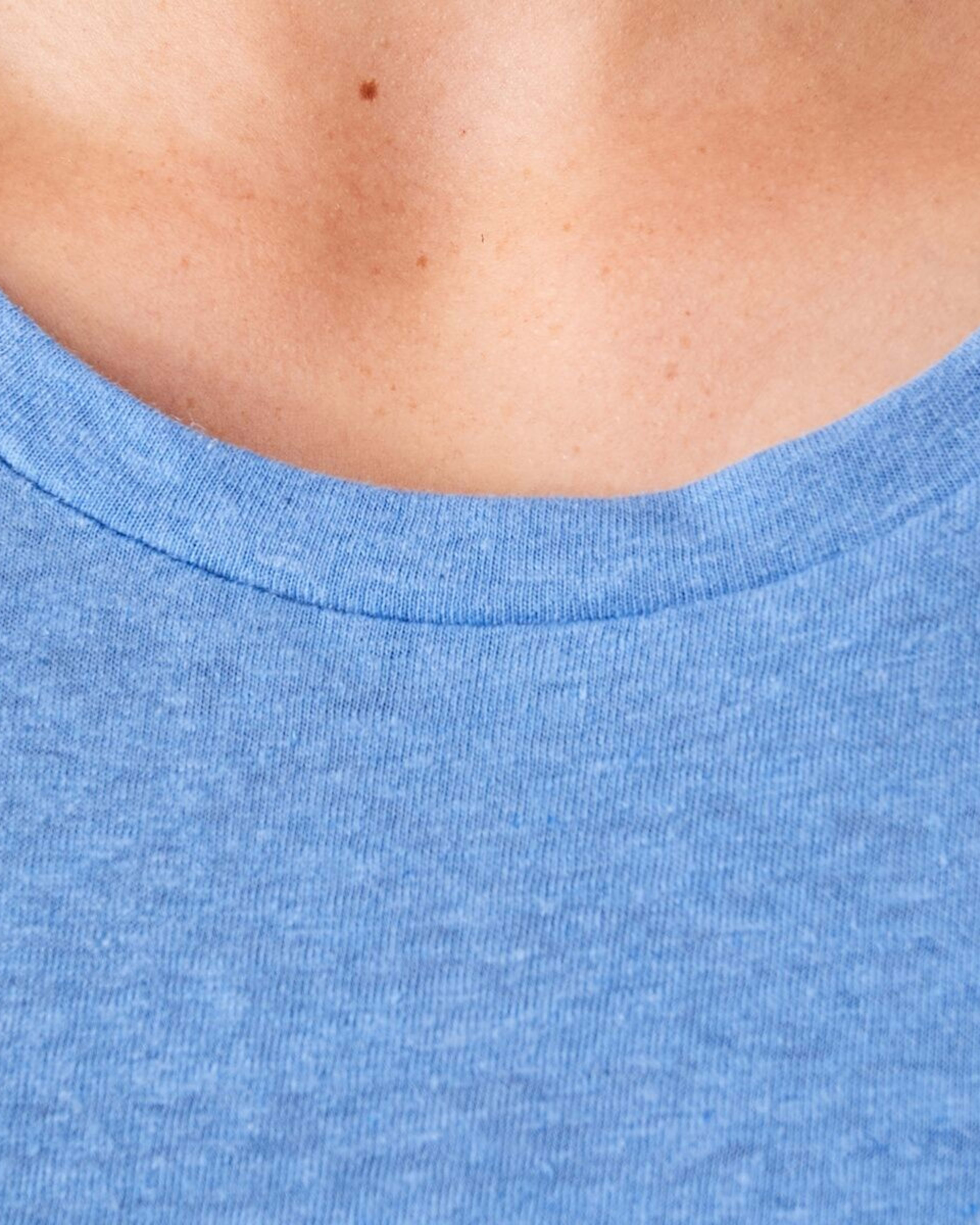 5 Linen Blend Extended Sleeve Tee Blu Marine, 5 of 6