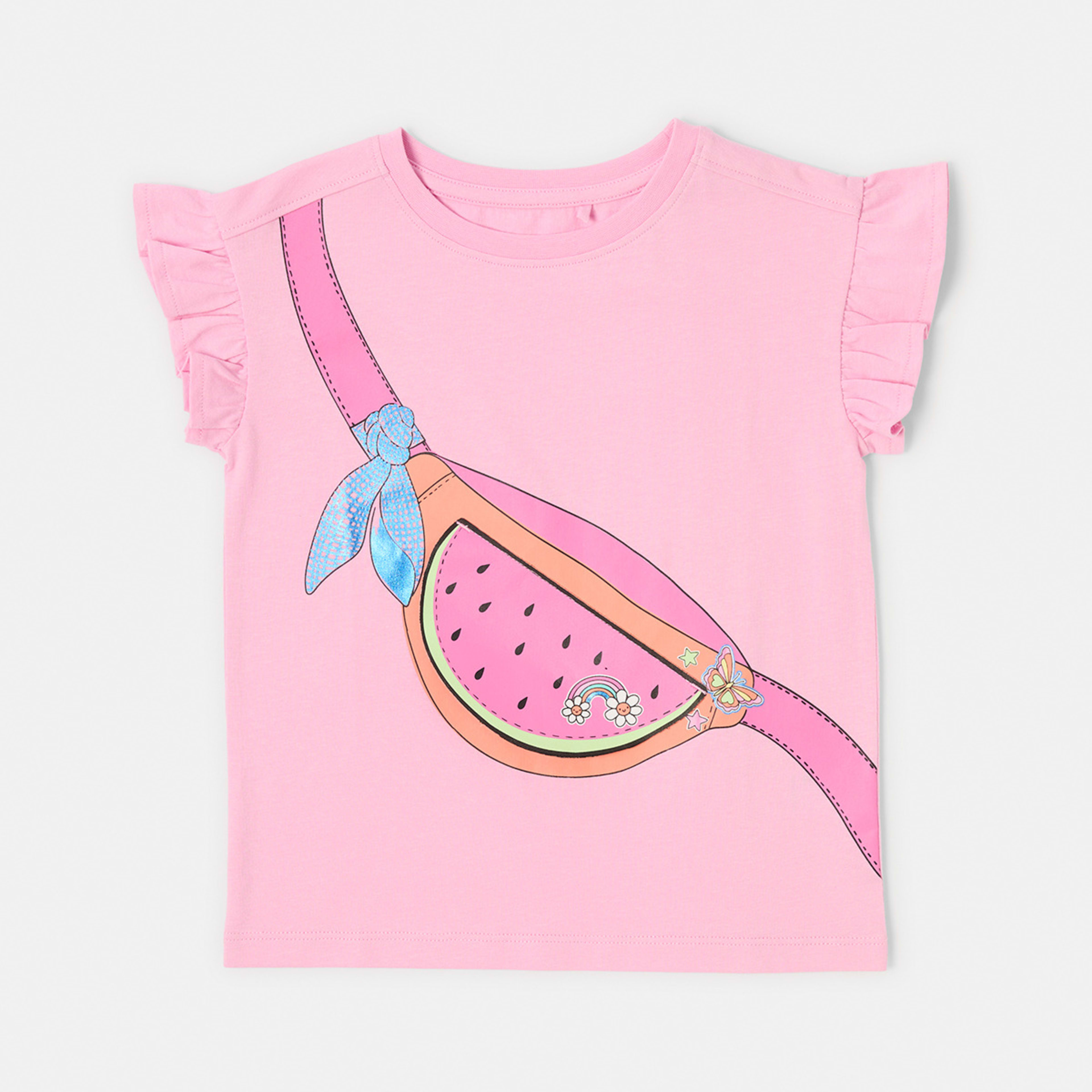 9 Print Flap Novelty T-shirt Pnk Wmelon, 9 of 10