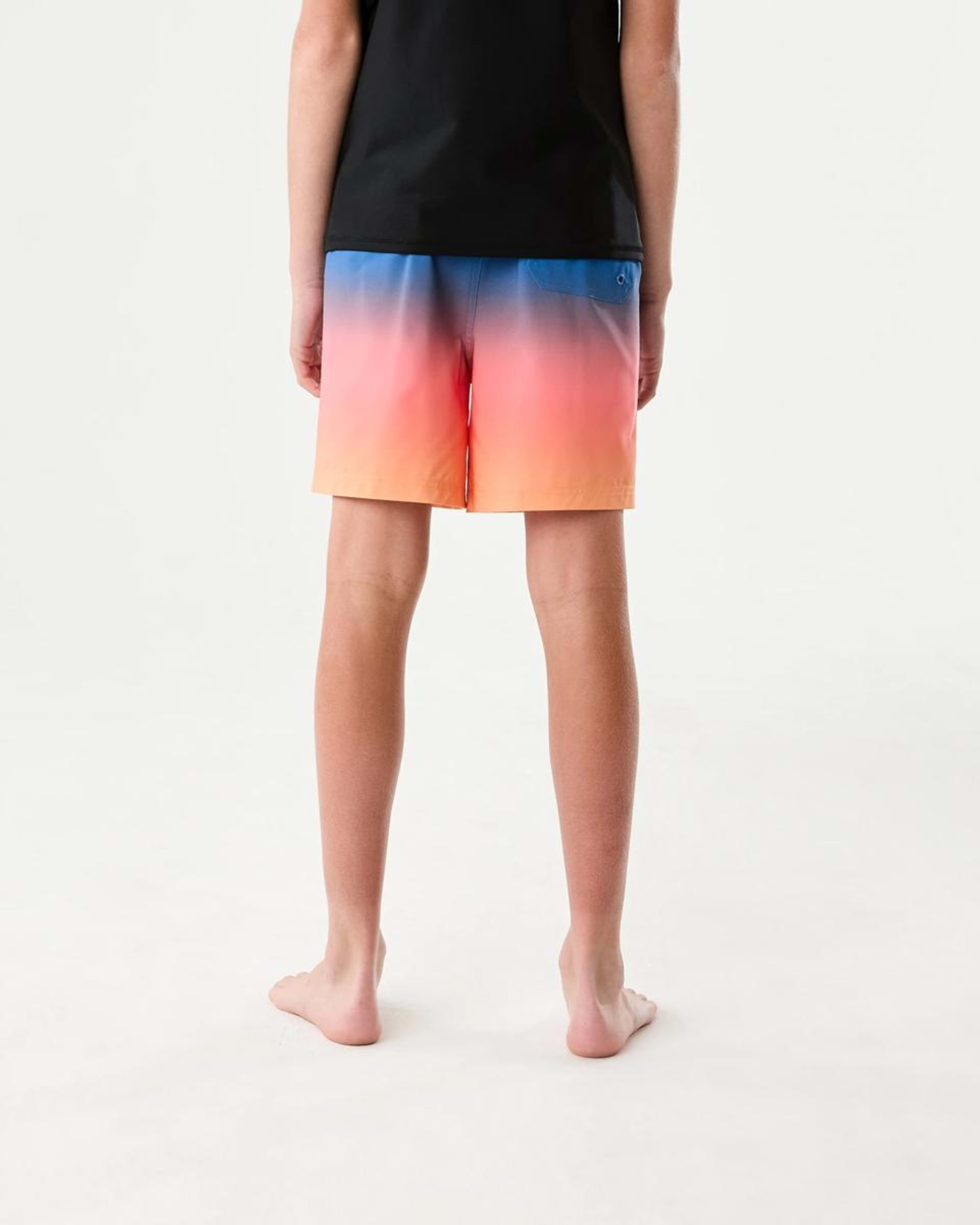 2 Longline Printed Swim Shorts SUNDOWN OMBRE DEEP SEA BLUE, 2 of 6