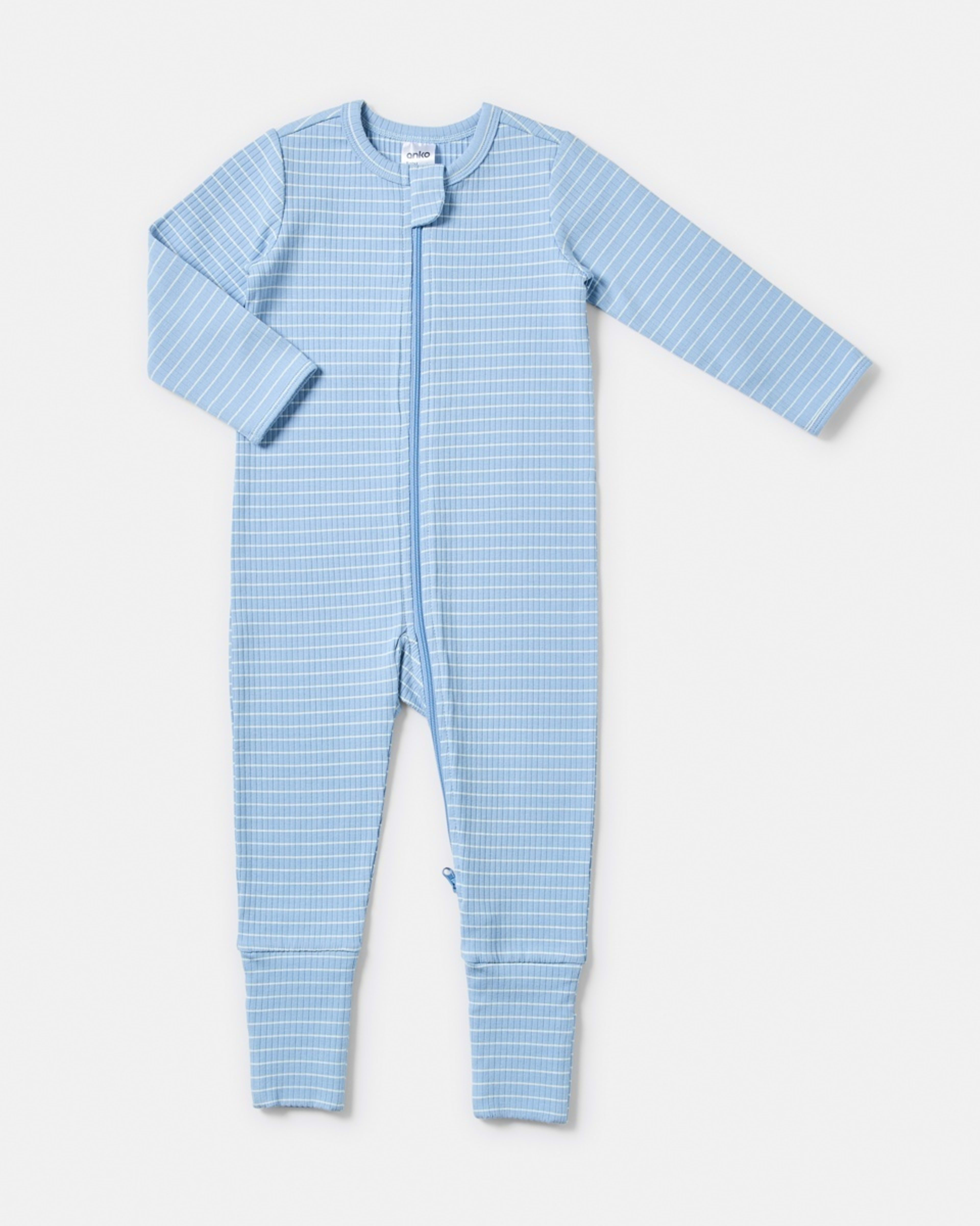 1 Rib Turn Cuff Coverall BLUE STRIPES, 1 of 3