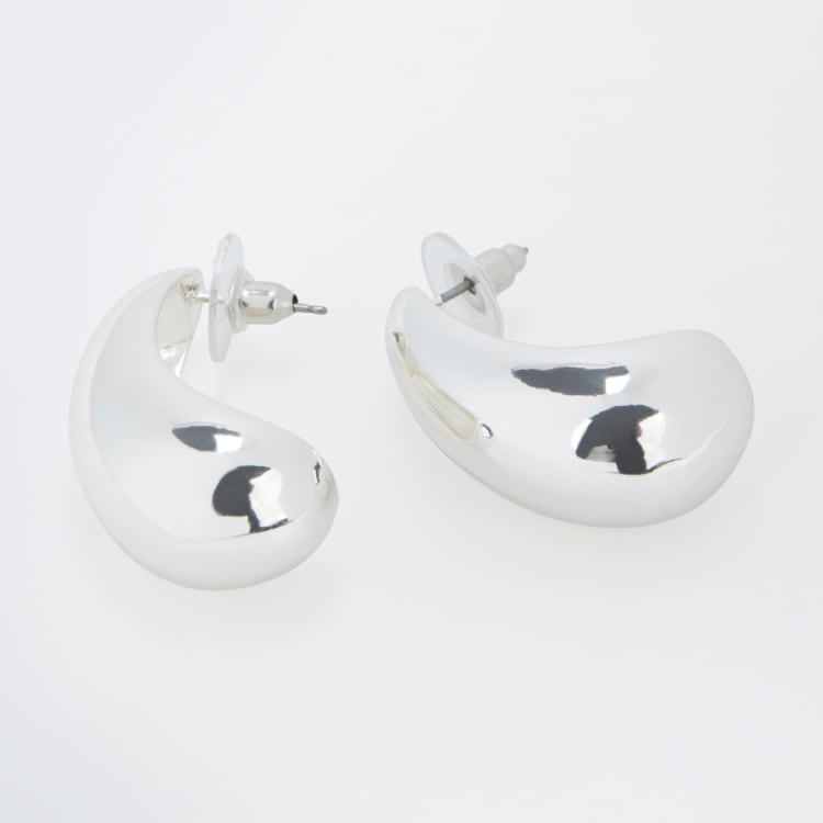 Statement Teardrop Earrings - Silver Tone - Kmart