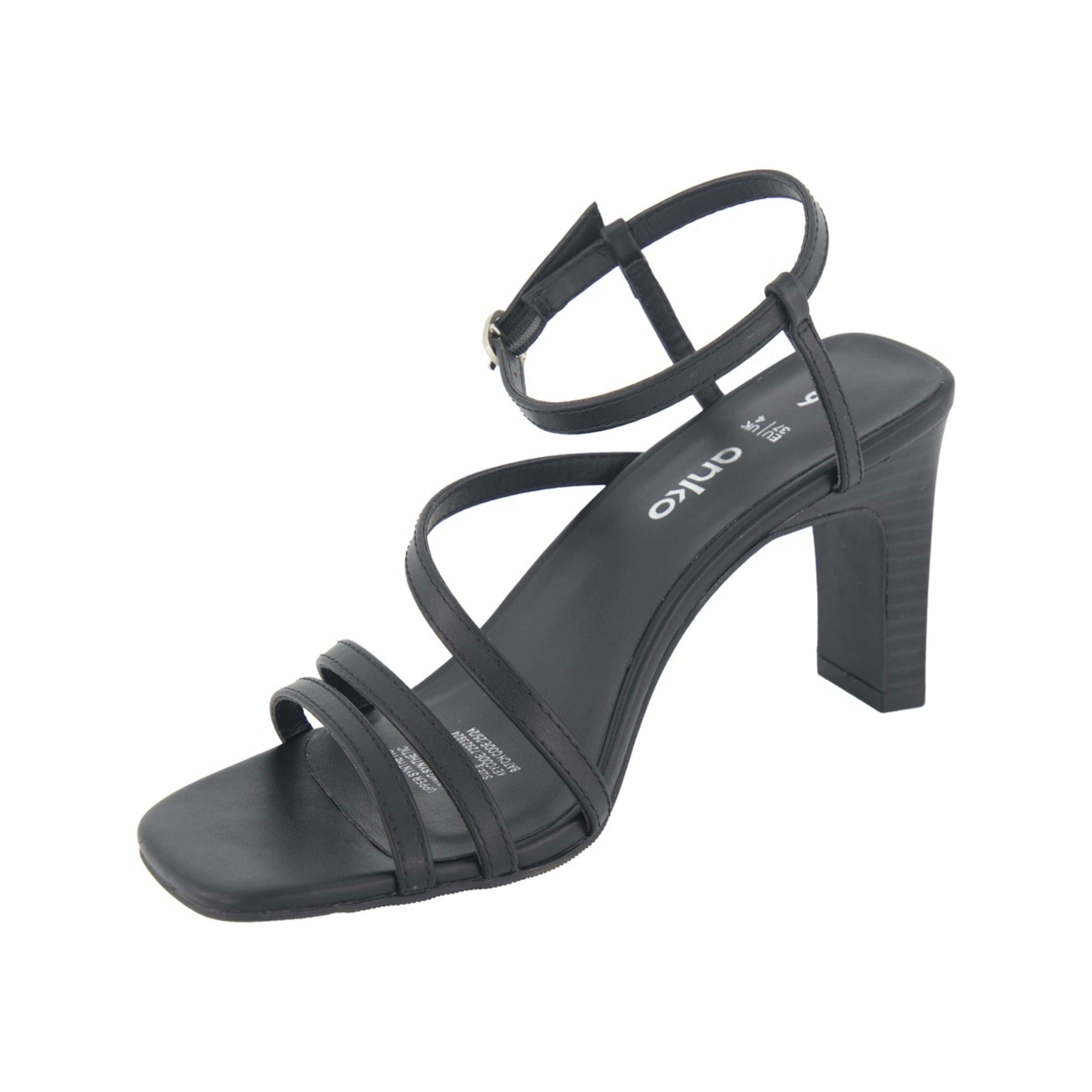 3 Strappy Heel Sandals Black, 3 of 6