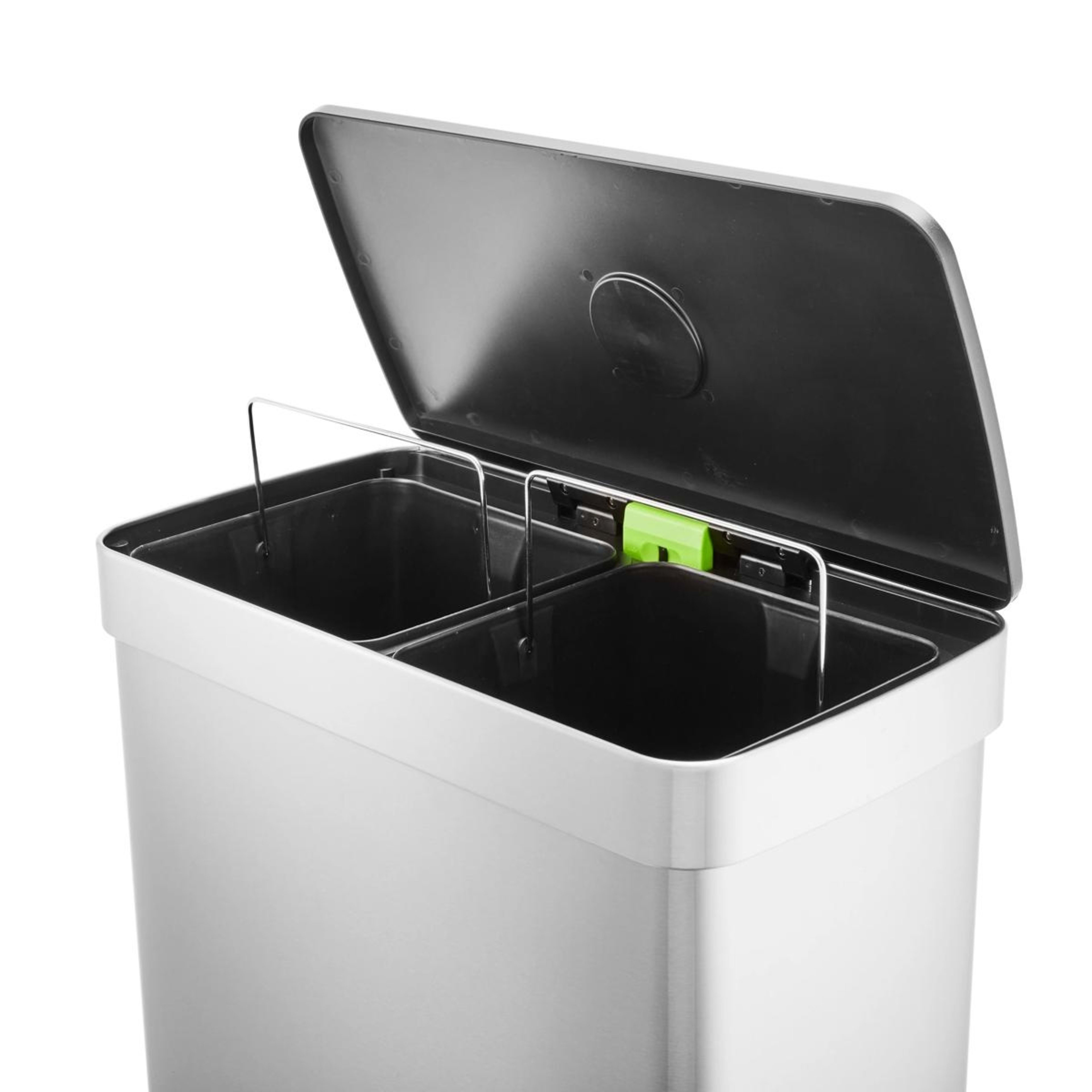 6 60L Stainless Steel Dual Compartment Bin, 6 of 10