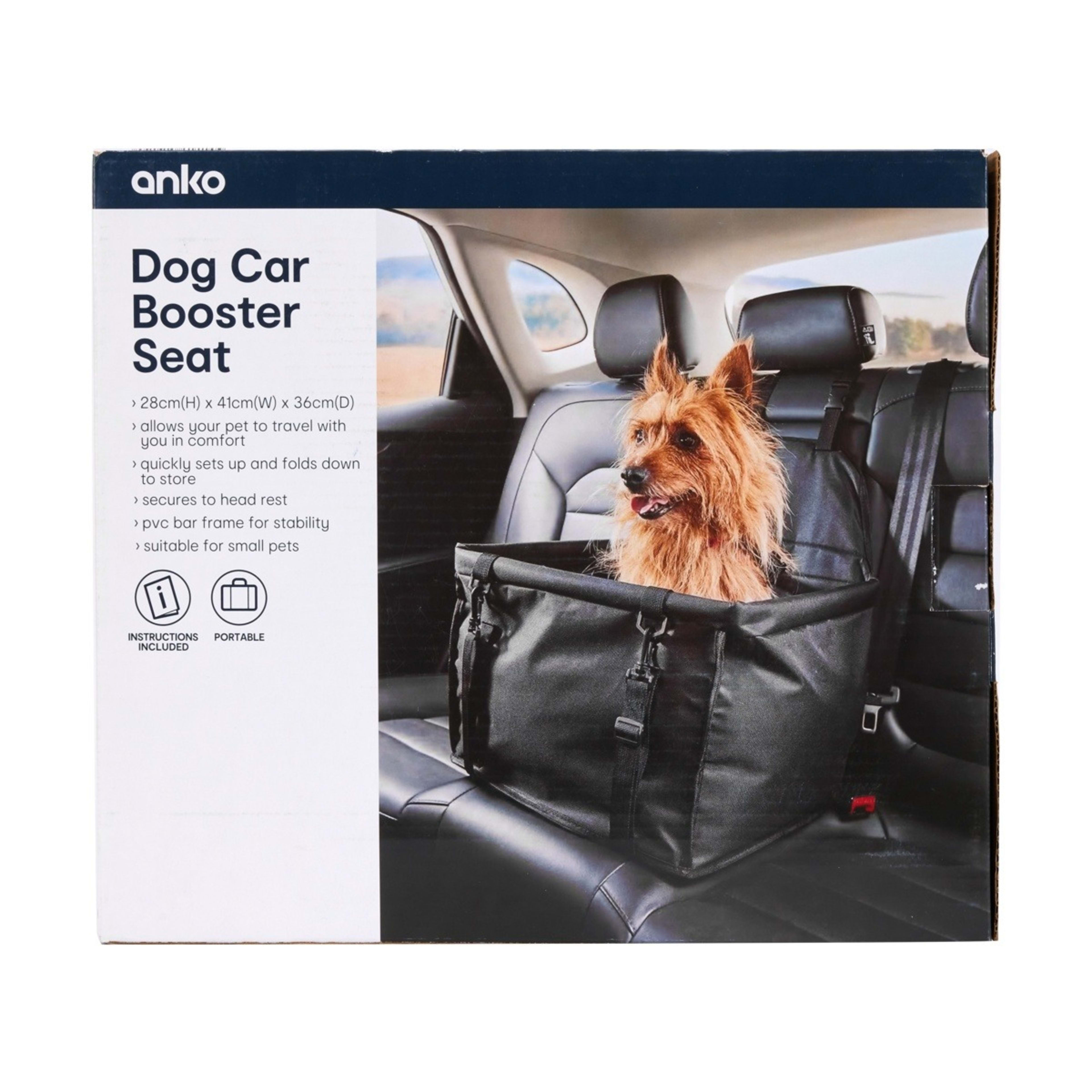 10 Dog Car Booster Seat - Black, 10 of 10