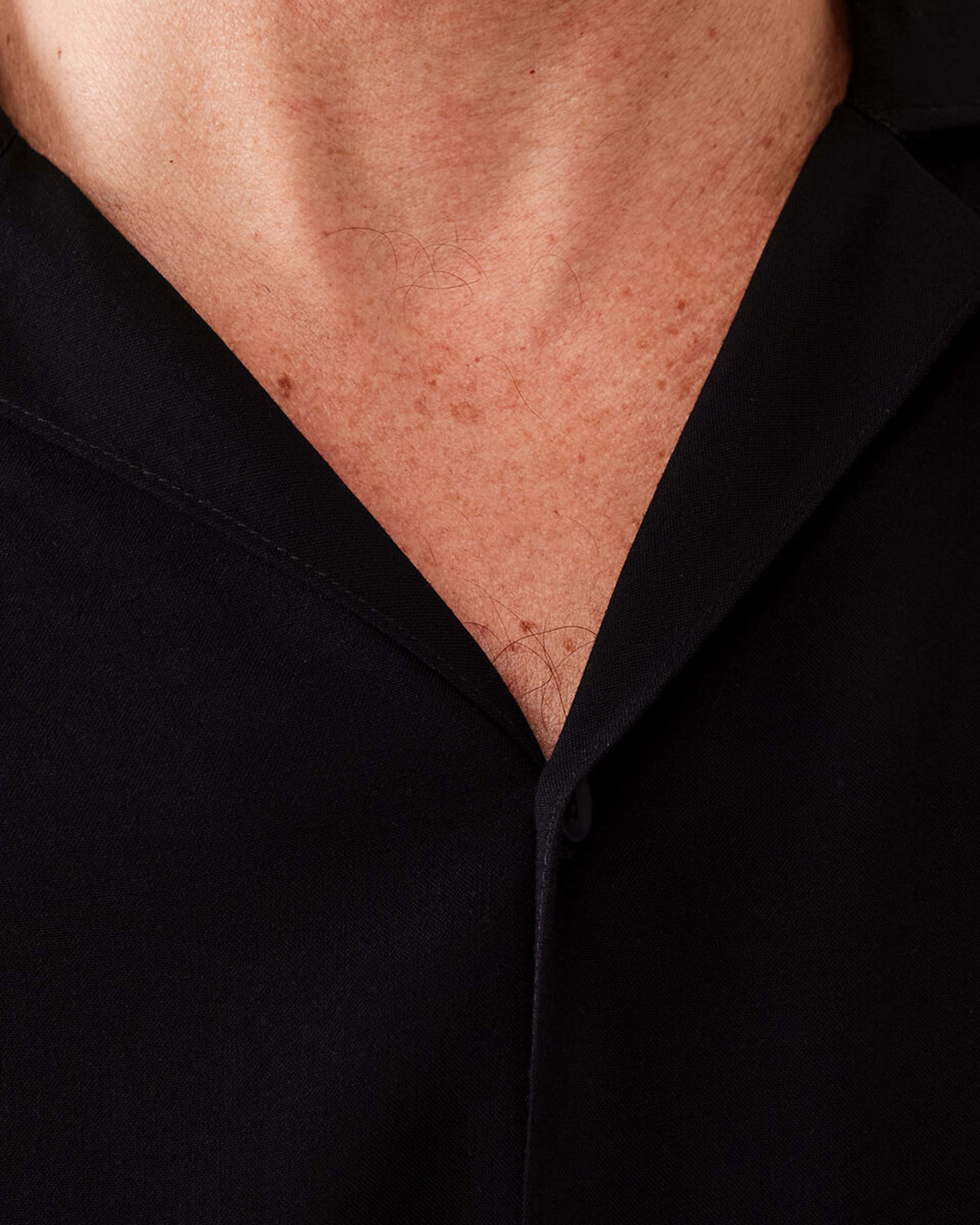 5 Short Sleeve Plain Resort Shirt Black, 5 of 6