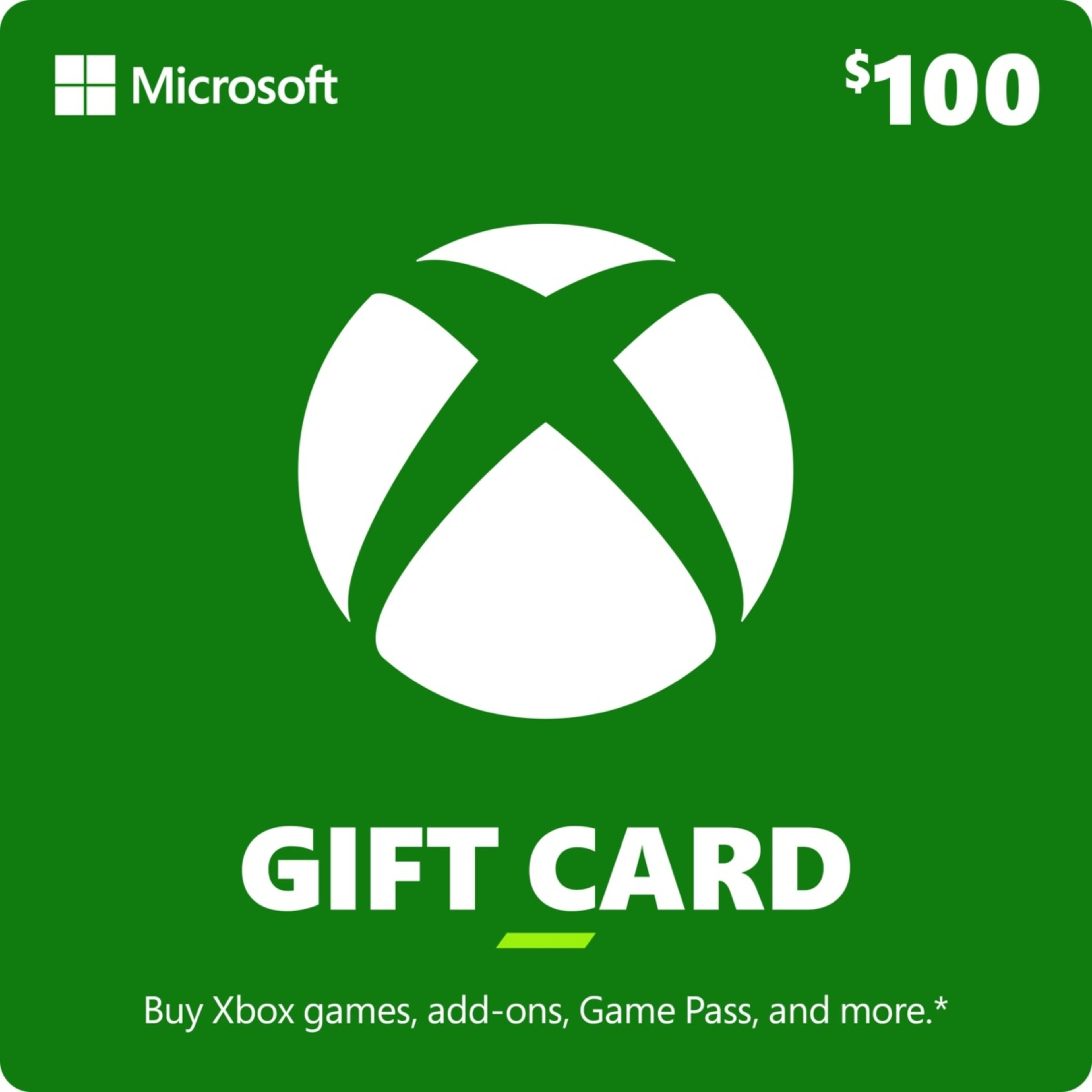 1 Microsoft Xbox $100 Gift Card