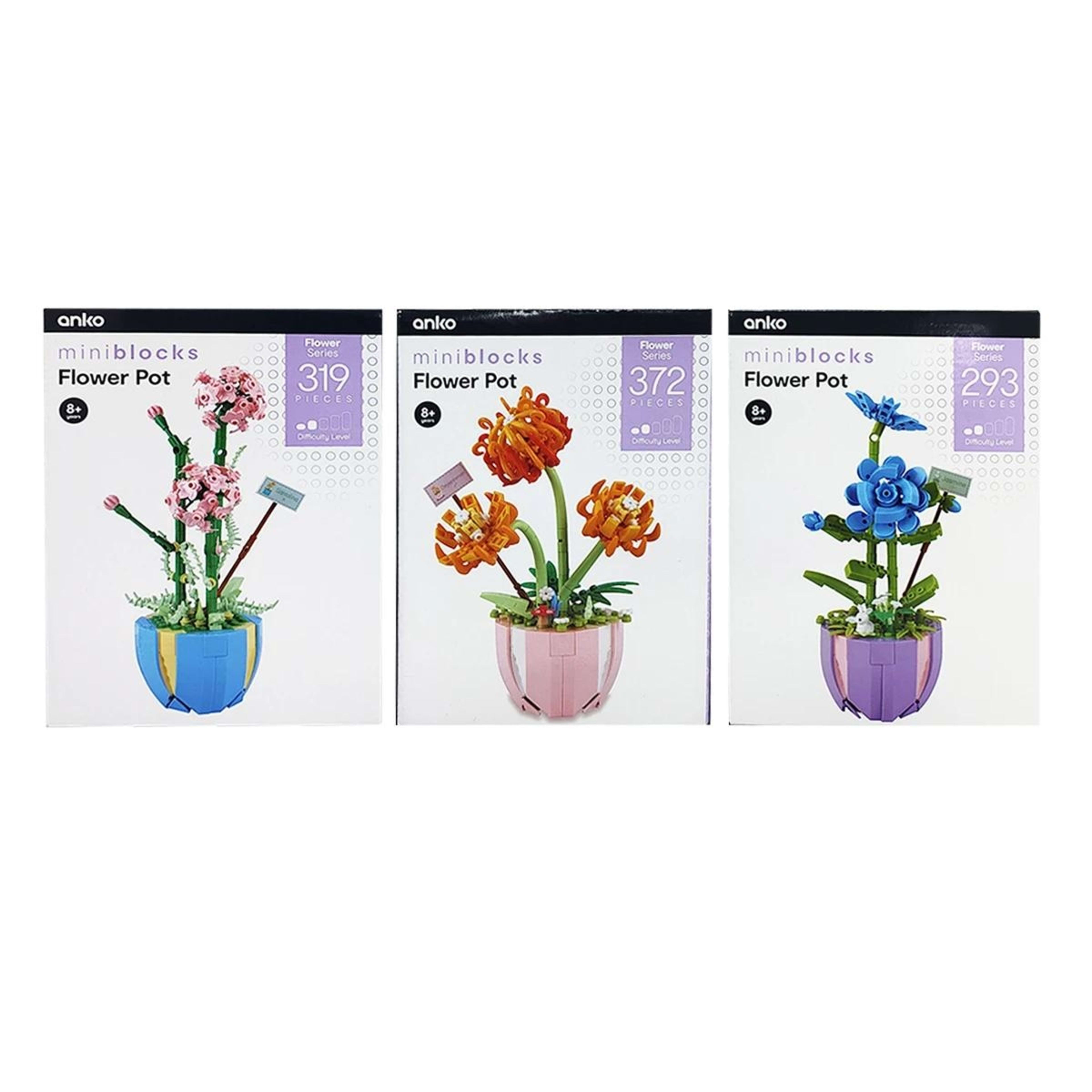 1 Mini Blocks Flower Series: Flower Pot - Assorted