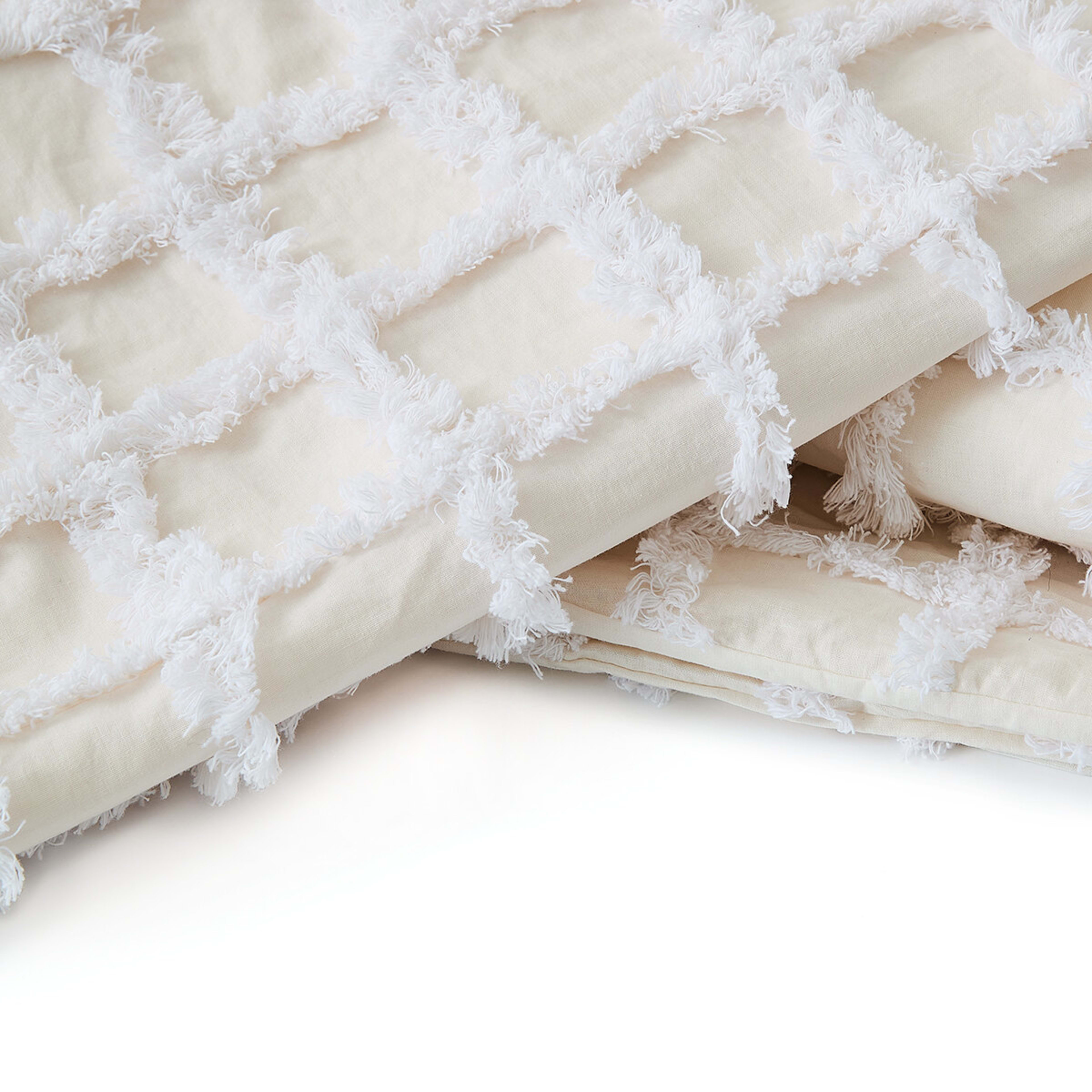6 Ari Cotton Quilt Cover Set - Double Bed, White, 6 of 6
