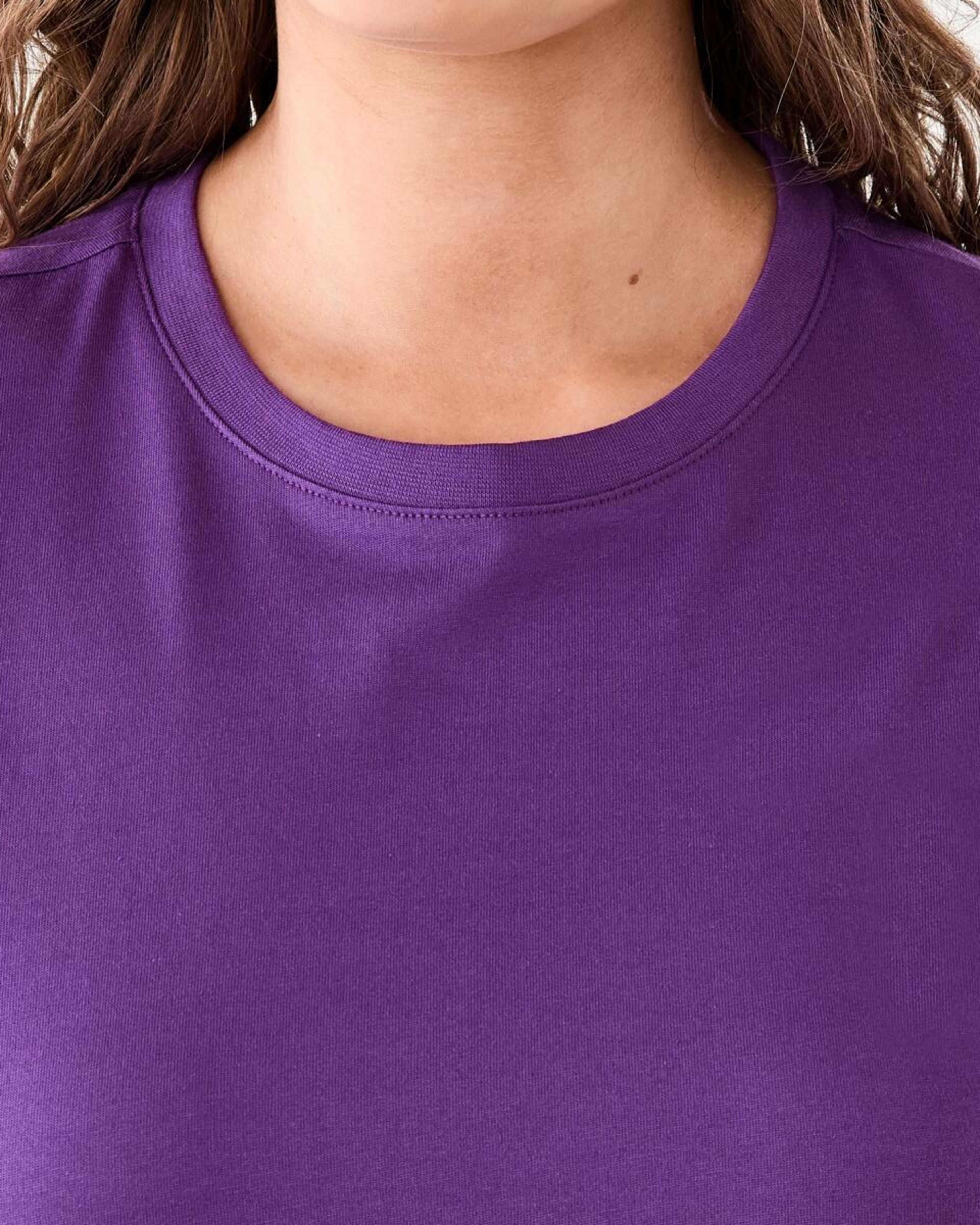 5 Short Sleeve Australian Cotton T-shirt PURPLE, 5 of 5