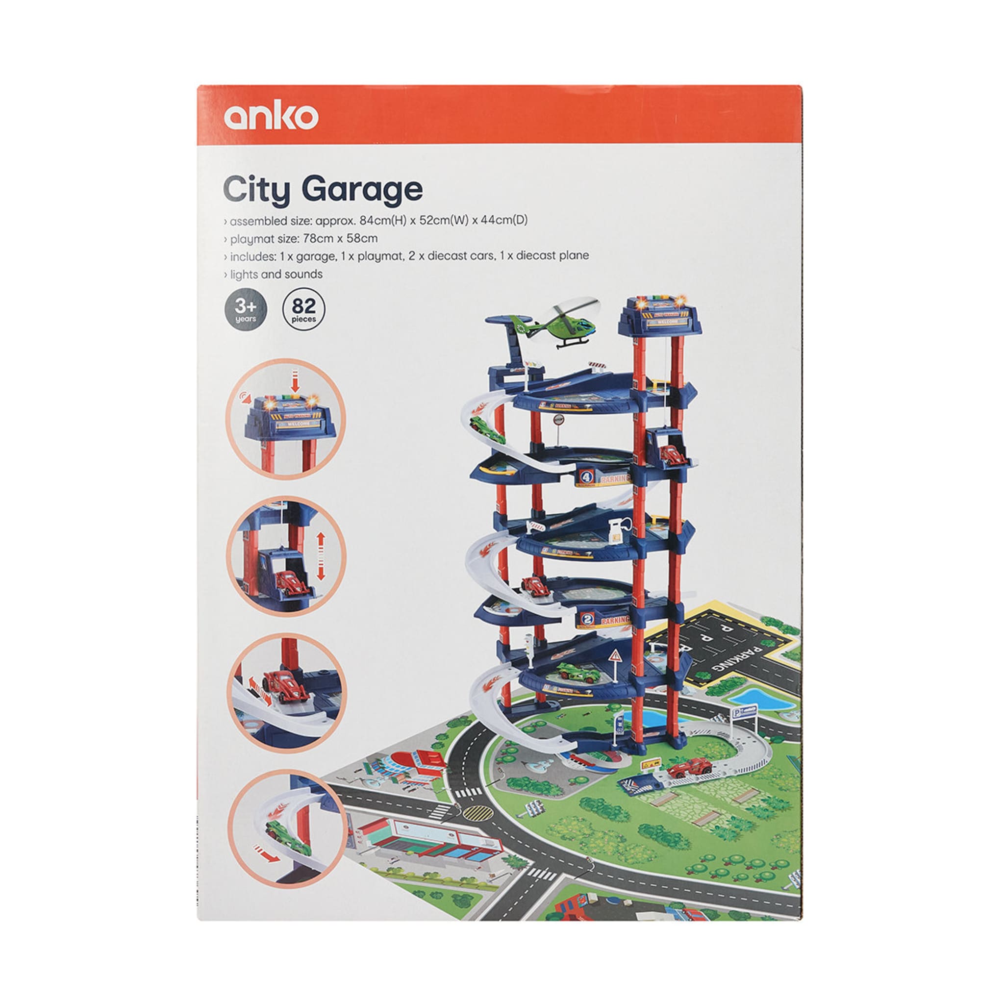 82 Piece City Garage Playset Kmart