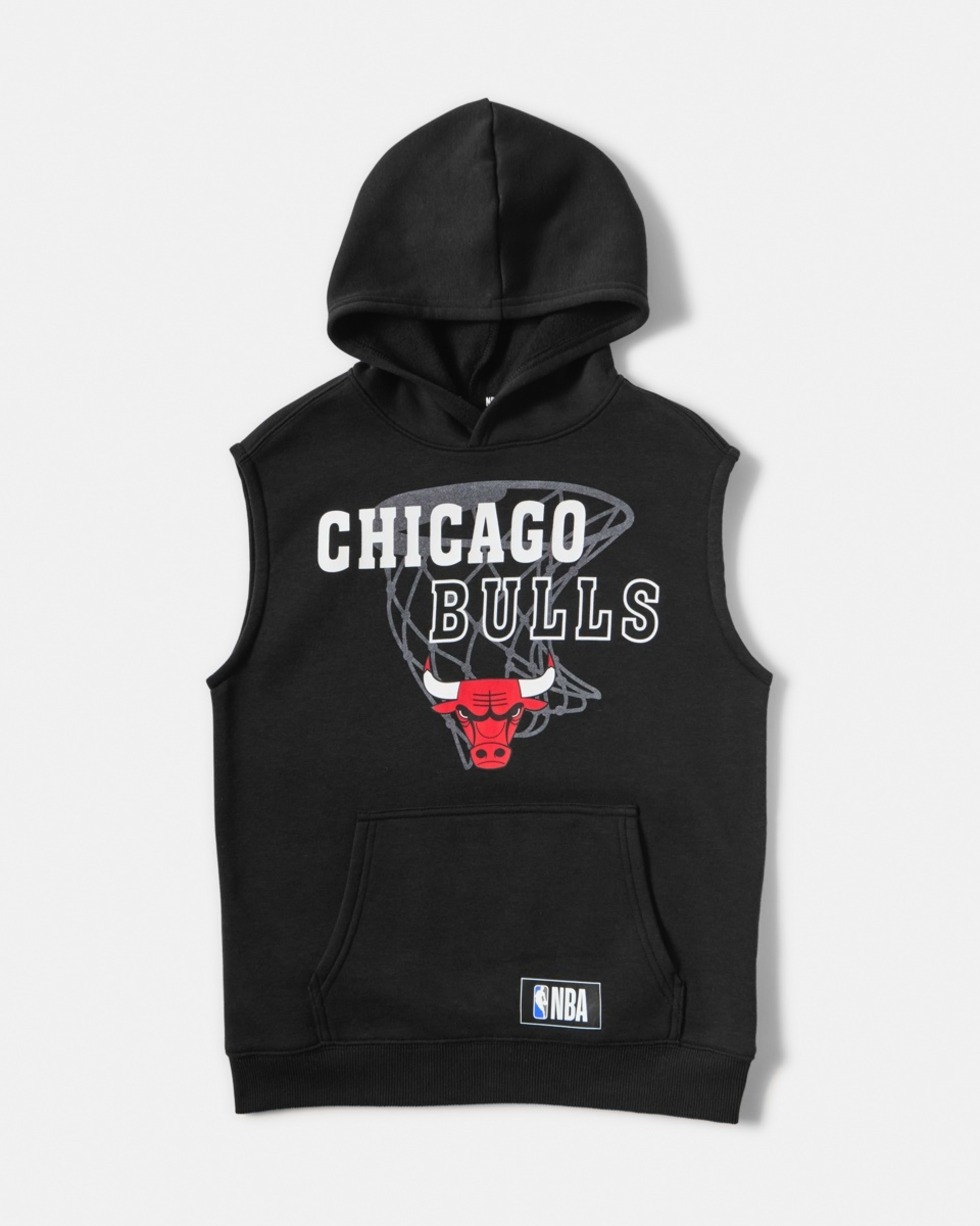 1 NBA Kids Sleeveless Hoodie Bulls Black