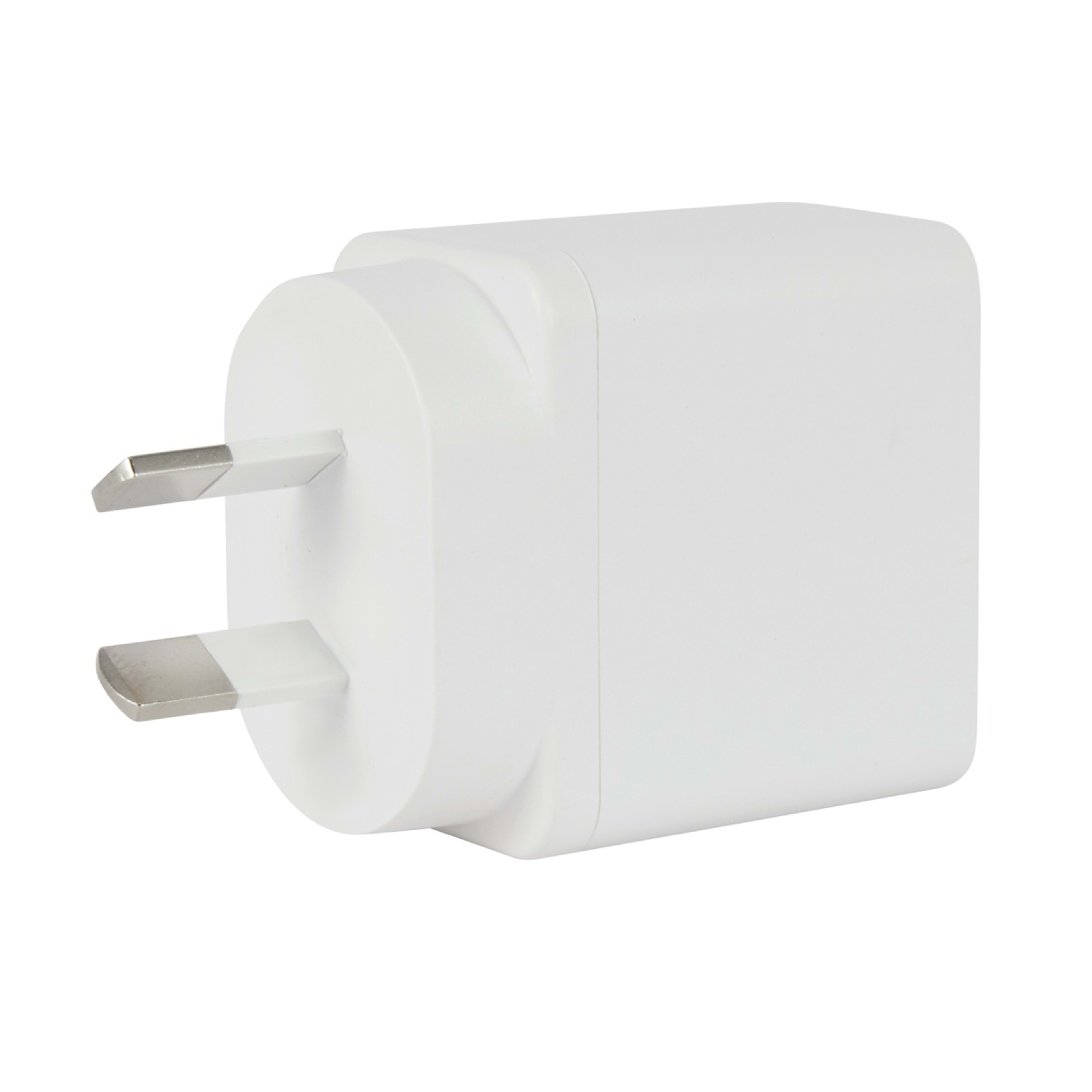 4 Wall USB Charger with USB-A to USB-C - White, 4 of 7