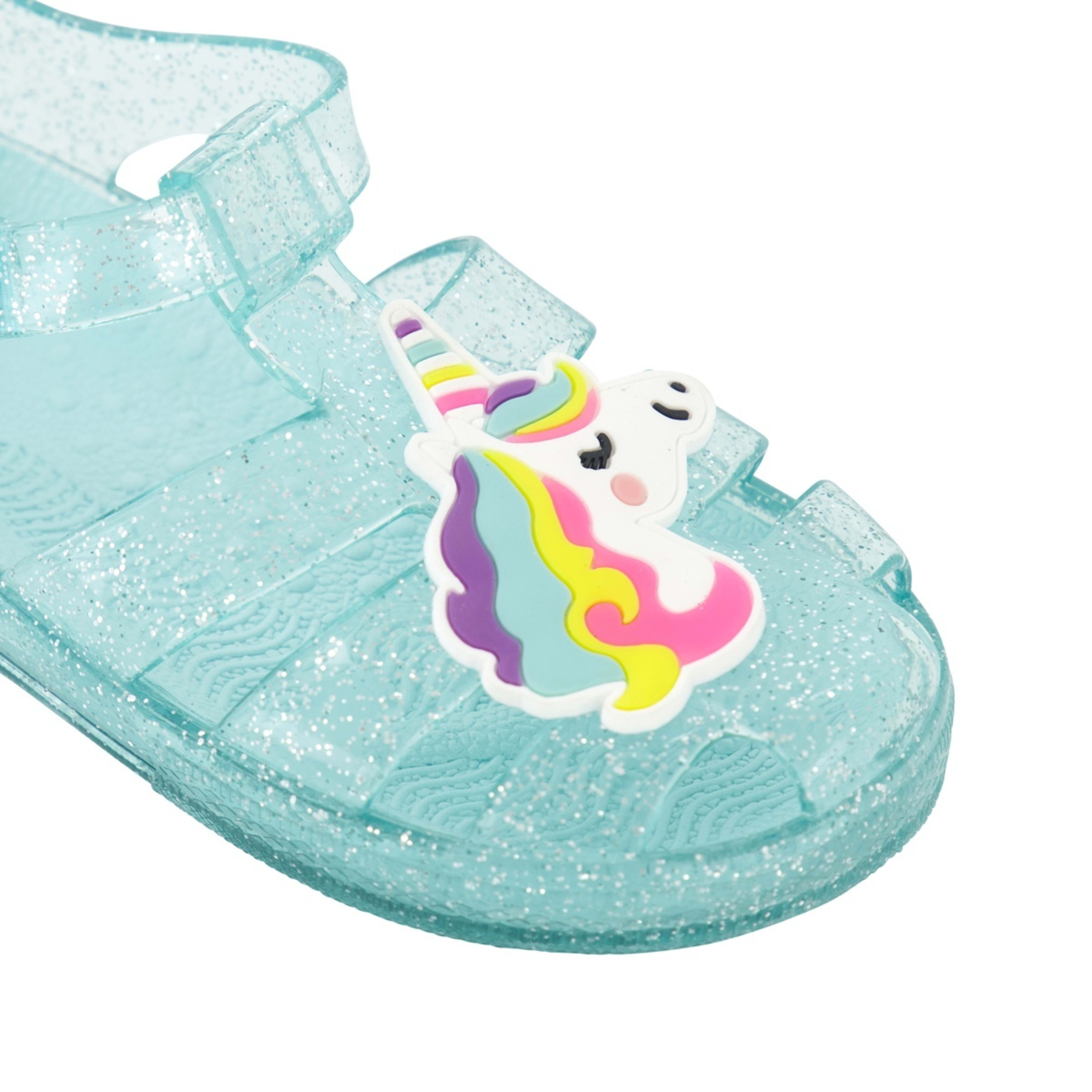 4 Junior Jelly Sandals Aruba Blue, 4 of 4