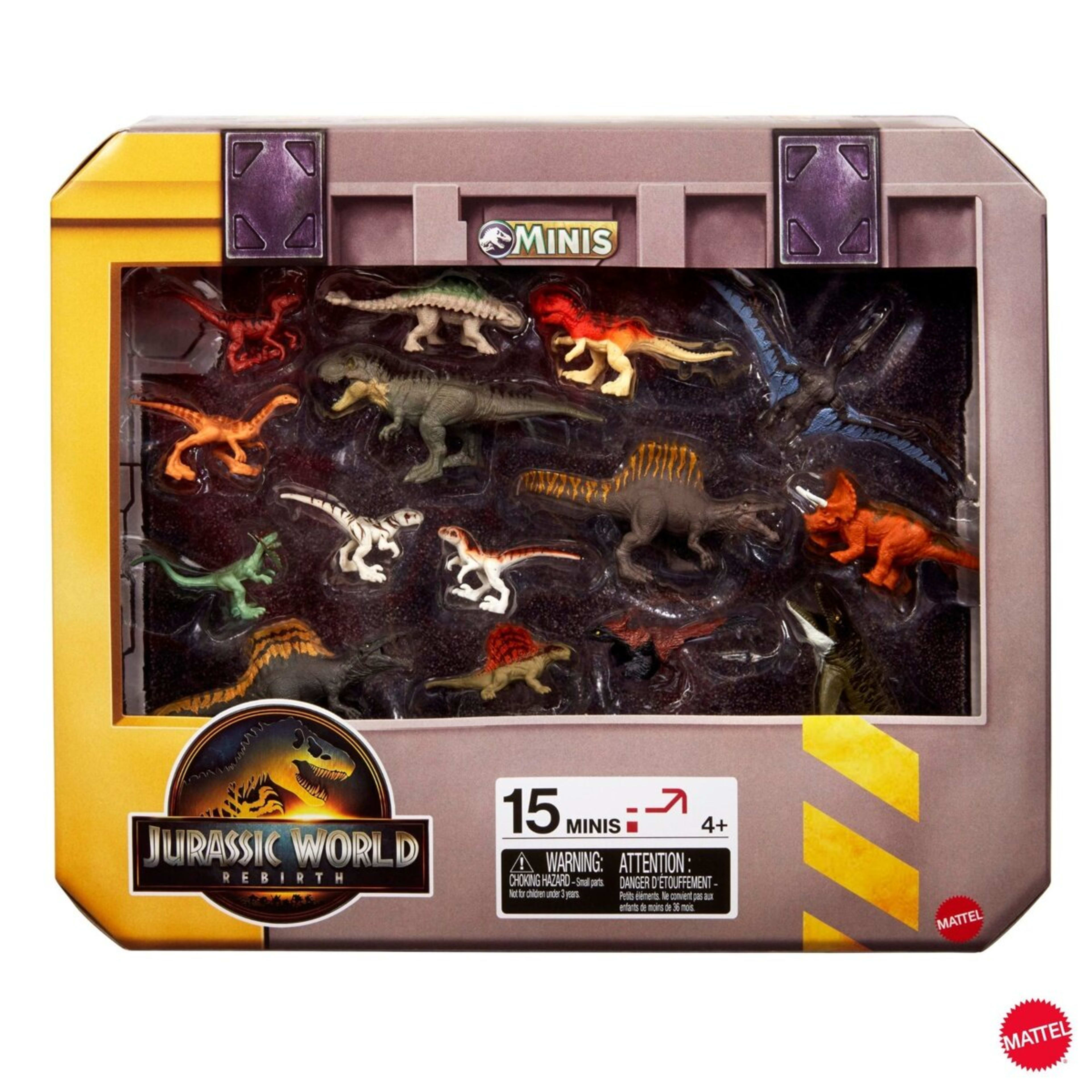 1 15 Pack Jurassic World Rebirth Dinosaur Minis Playset