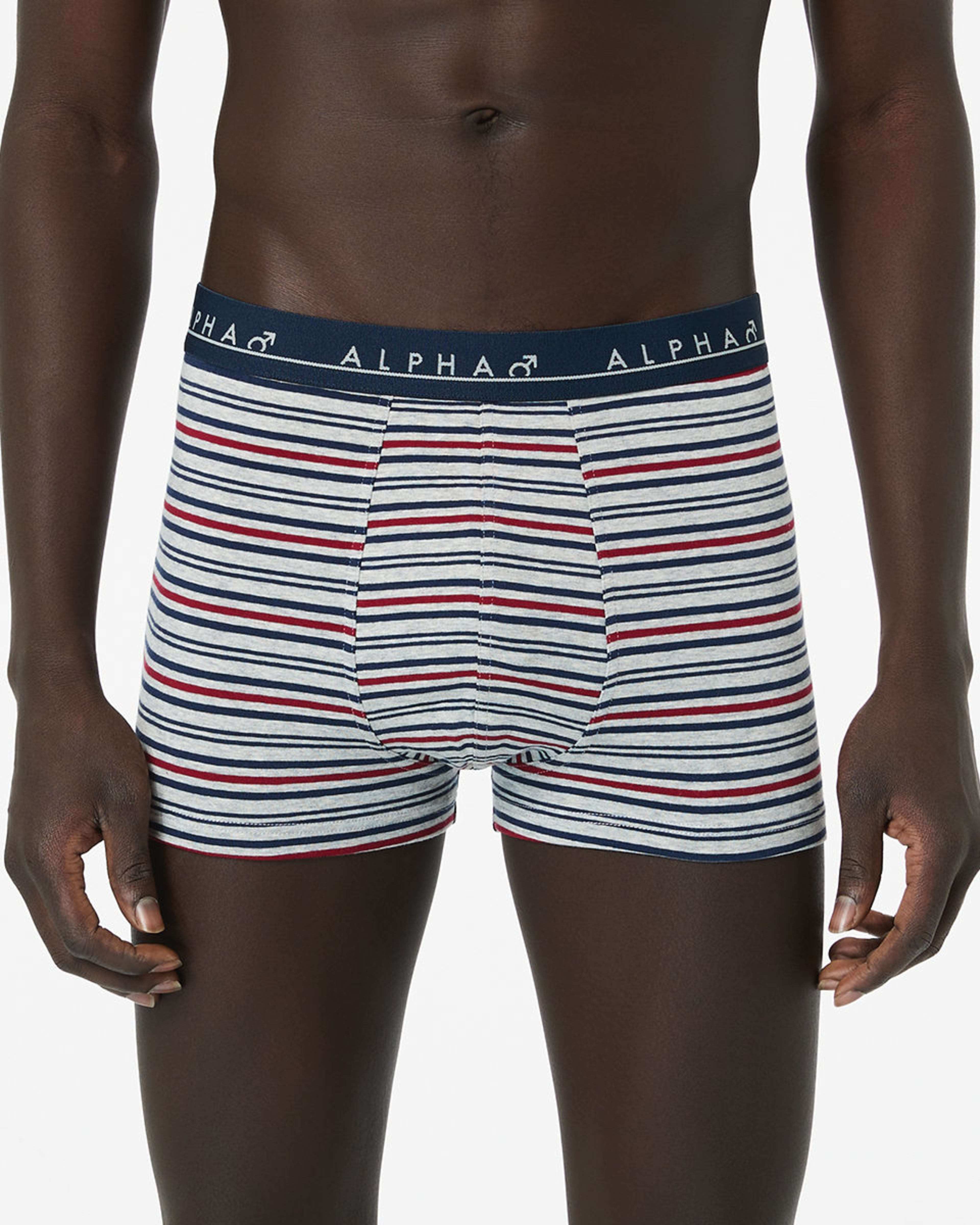 6 5 Pack Stripe and Plain Trunks RED NAVY GREY MULTI, 6 of 10